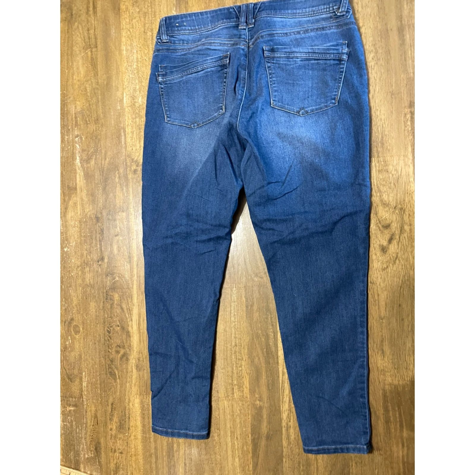 Vintage Democracy Jeans, Women's Jeans, Blue, Denim, Skinny, Pockets, Size 10, Regular, 32 in Waist, 27 in Inseam, Ab Technology, Medium Wash, Non- N/A Size 32" / US 10 / IT 46 - 2 Thumbnail