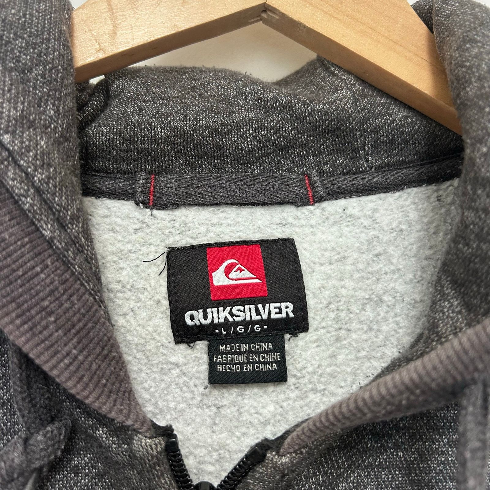 Quiksilver Quiksilver Gray Full Zip Hoodie Sz L Size US L / EU 52-54 / 3 - 2 Thumbnail