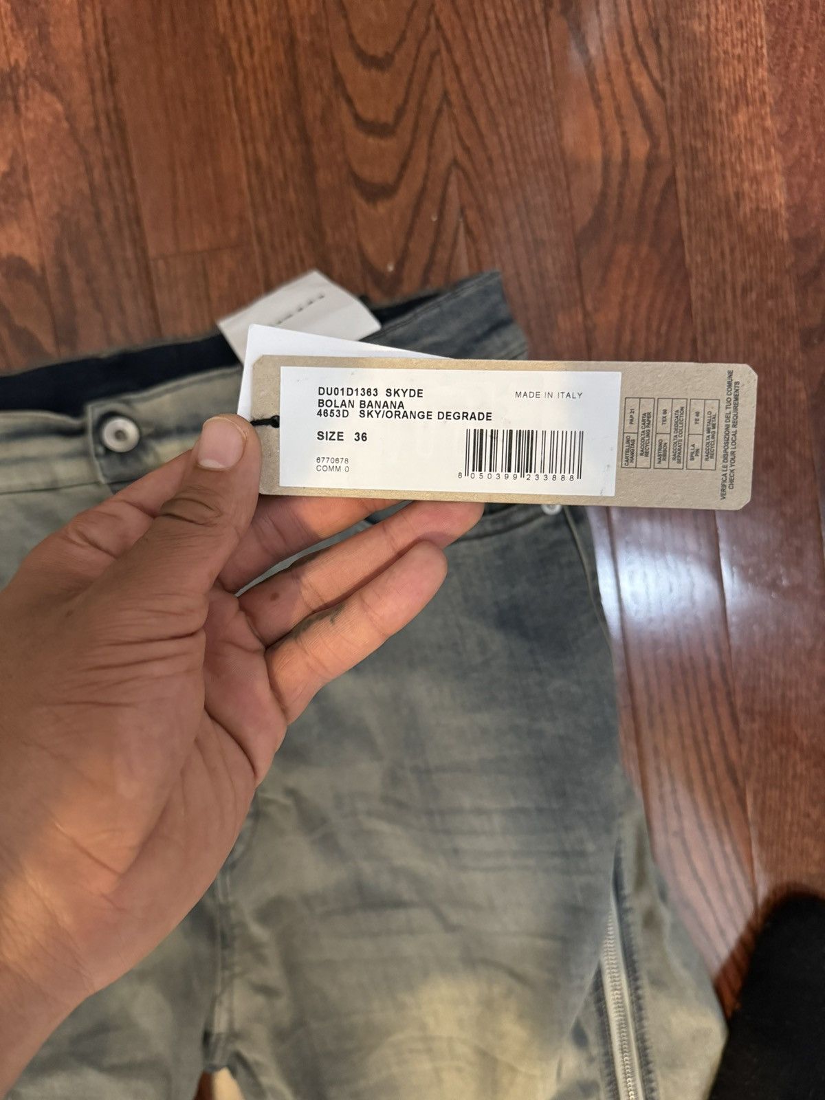 Rick Owens × Rick Owens Drkshdw Rick Owen Bolan Banana Sky/Orange Degrade Size US 36 / EU 52 - 4 Thumbnail