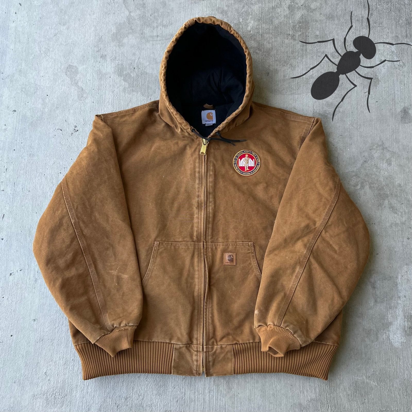 Carhartt × Vintage Carhartt J130 BRN brown hooded work wear jacket Size US XXL / EU 58 / 5 - 1 Thumbnail