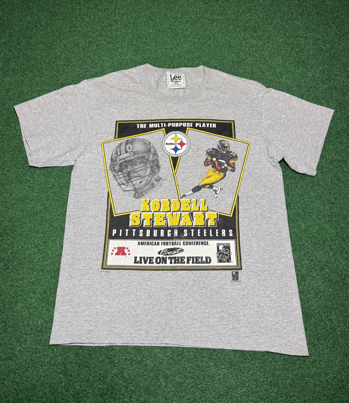 Vintage Vintage 90s Kordell Stewart Pittsburgh Steelers T Shirt Size US M / EU 48-50 / 2 - 1 Thumbnail