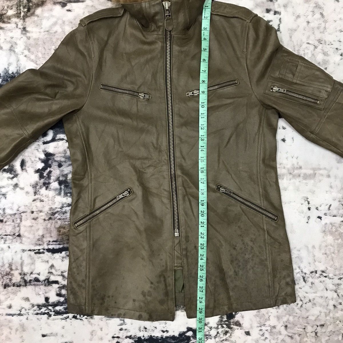 ABAHOUSE × If Six Was Nine × Japanese Brand Vintage Abahouse Colded Neck Leather Jacket Parka Size US S / EU 44-46 / 1 - 16 Thumbnail