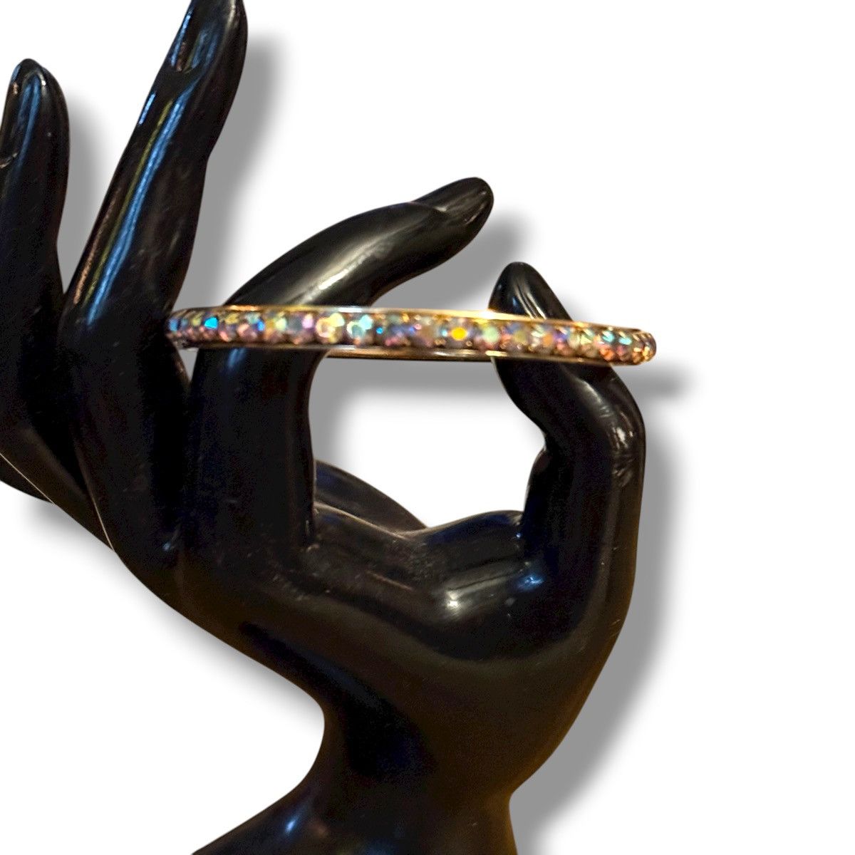 Other Gold tone Aurora Borealis crystal bangle bracelet Size ONE SIZE - 2 Thumbnail