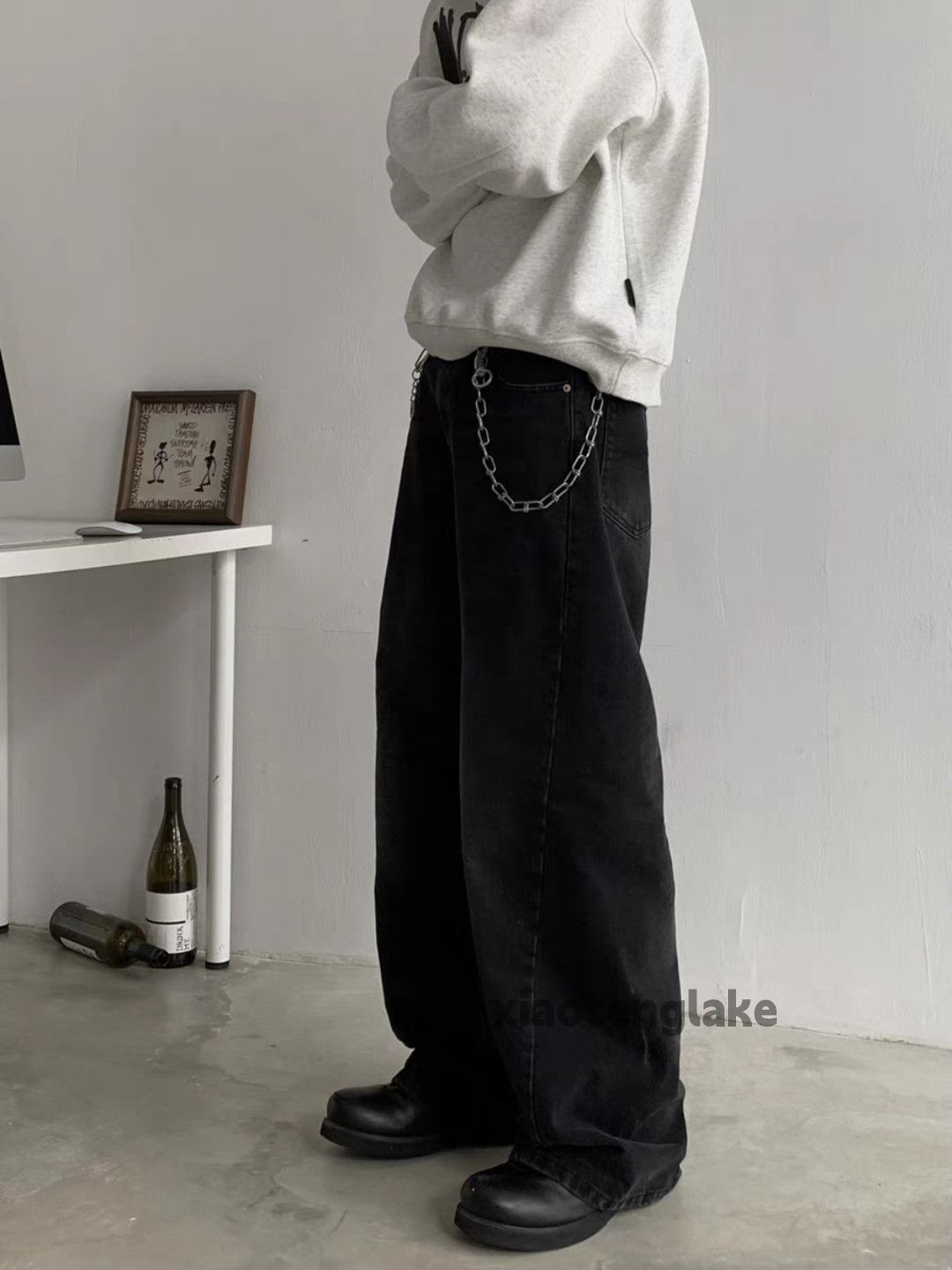 Designer × Jean × Vintage Unisex washed faded loose baggy patchwork jeans Size US 28 / EU 44 - 5 Thumbnail