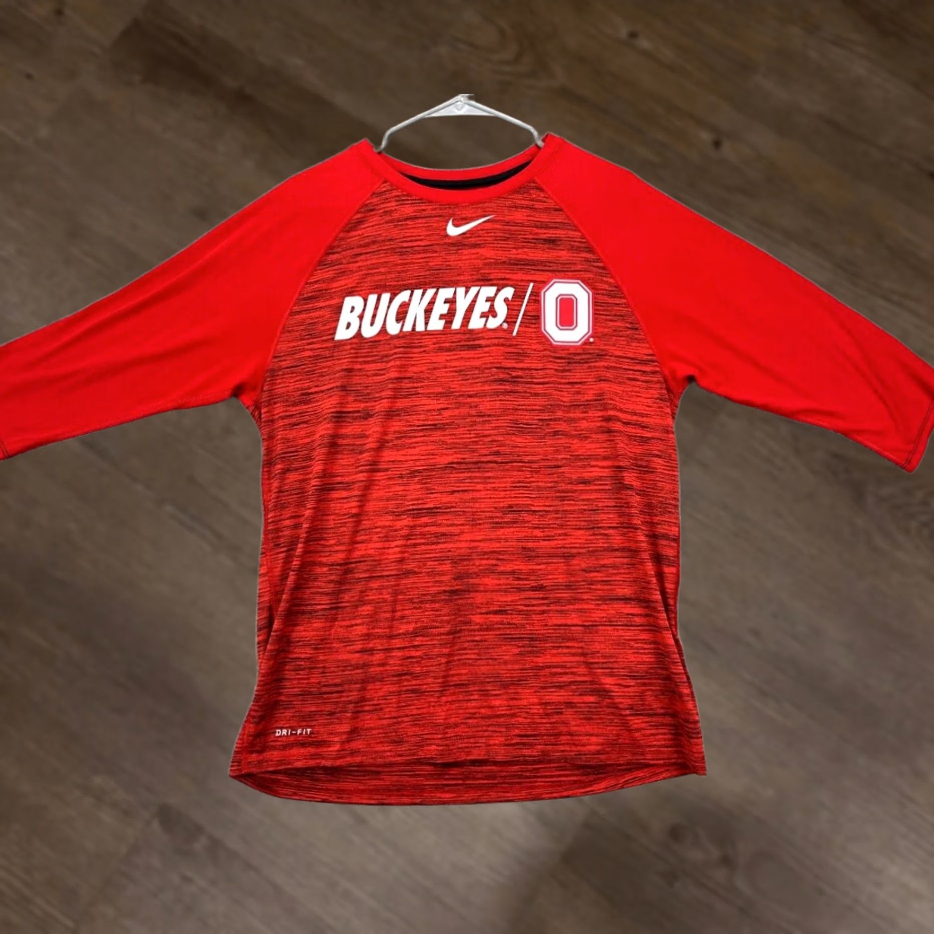 Nike Nike Ohio State Buckeyes Shirt Mens Large Dri-Fit Red T-Shirt Quarter Sleeve Tee Nike Dri-FIT Mens Large Red Ohio State Buckeyes Shirt Size US L / EU 52-54 / 3 - 1 Thumbnail
