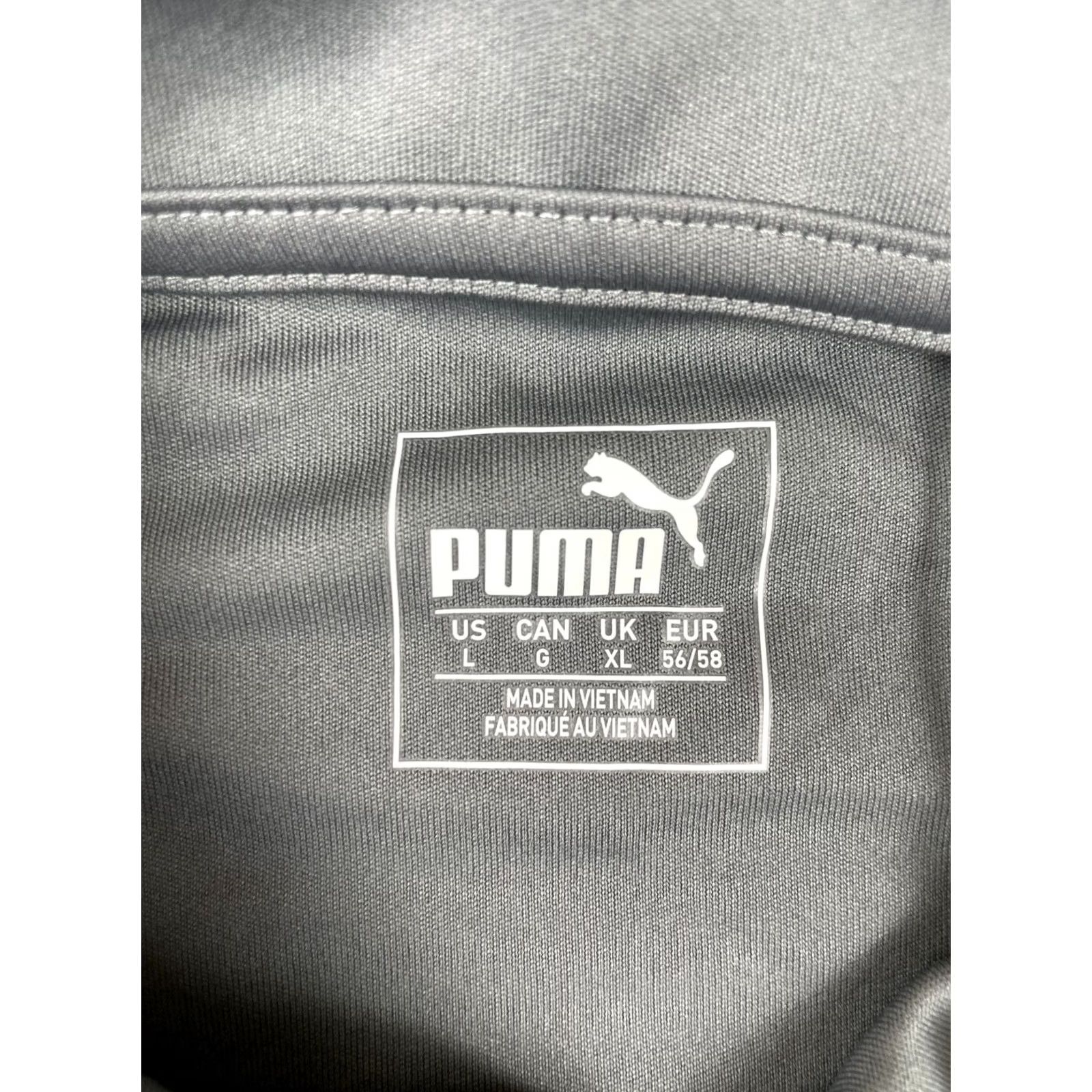 Puma PUMA Golf Polo Shirt Mens L Gray Drycell Relaxed Performance Fit Shirt Short Sleeve Polo Logo Blend Fabric Sports So​lid Color-Gray Size US L / EU 52-54 / 3 - 5 Thumbnail
