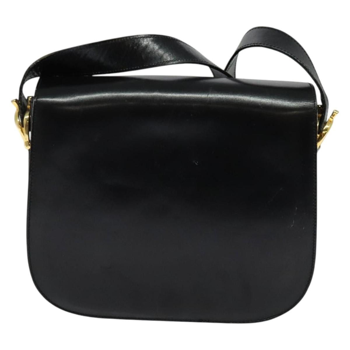 Celine CELINE Sulky Shoulder Bag Leather Black Gold Size ONE SIZE - 3 Thumbnail