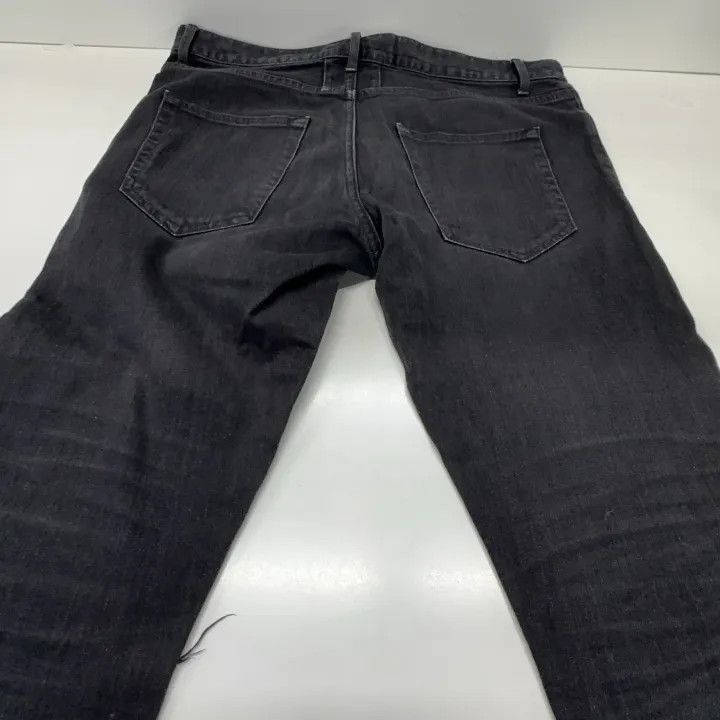 Saint Laurent Paris Yves Saint Laurent Black Distressed Straight Leg Pants-2507 Size US 31 - 7 Thumbnail