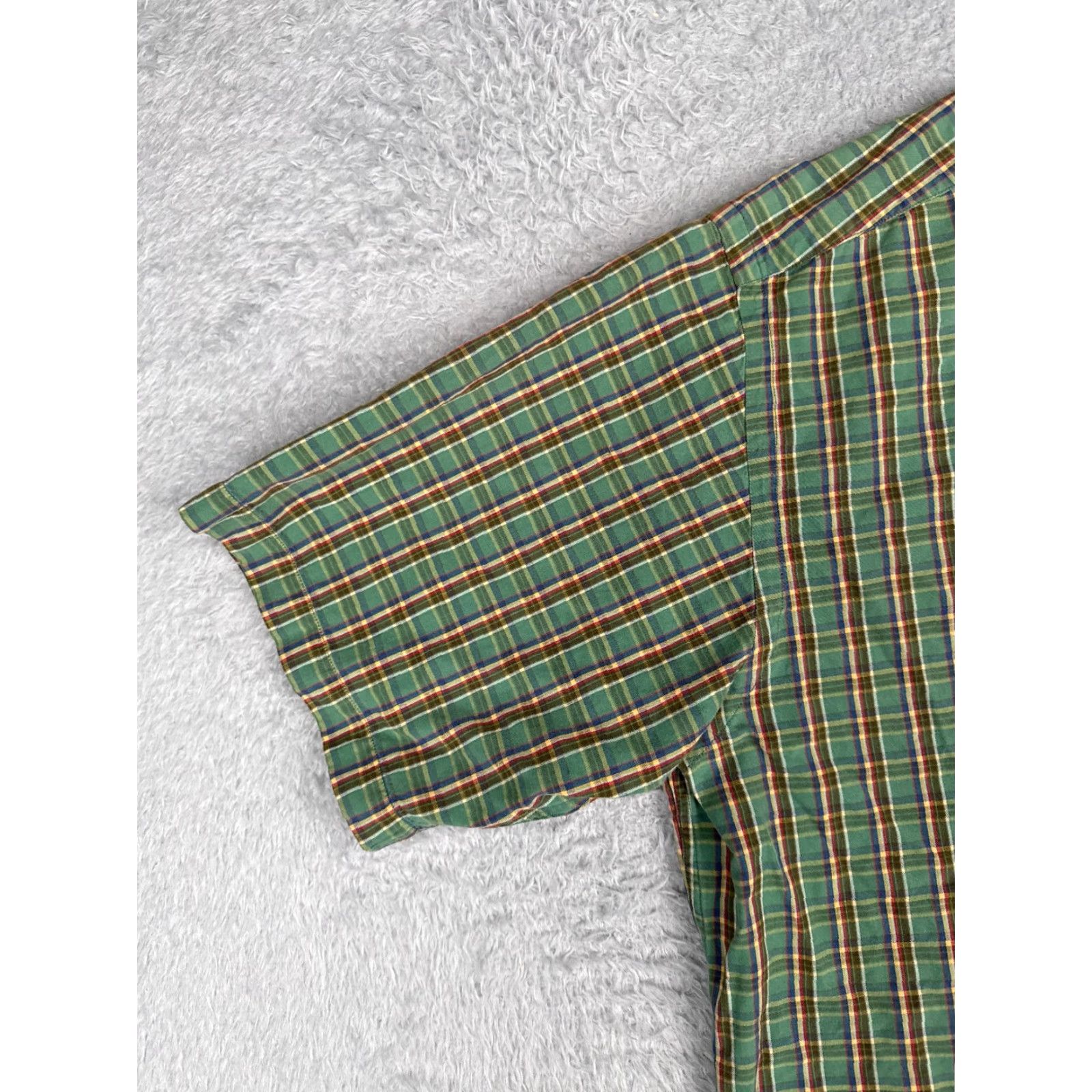 Ralph Lauren VINTAGE Ralph Lauren Shirt Men Large Green Plaid Button Blake Short Sleeve Size US L / EU 52-54 / 3 - 3 Thumbnail