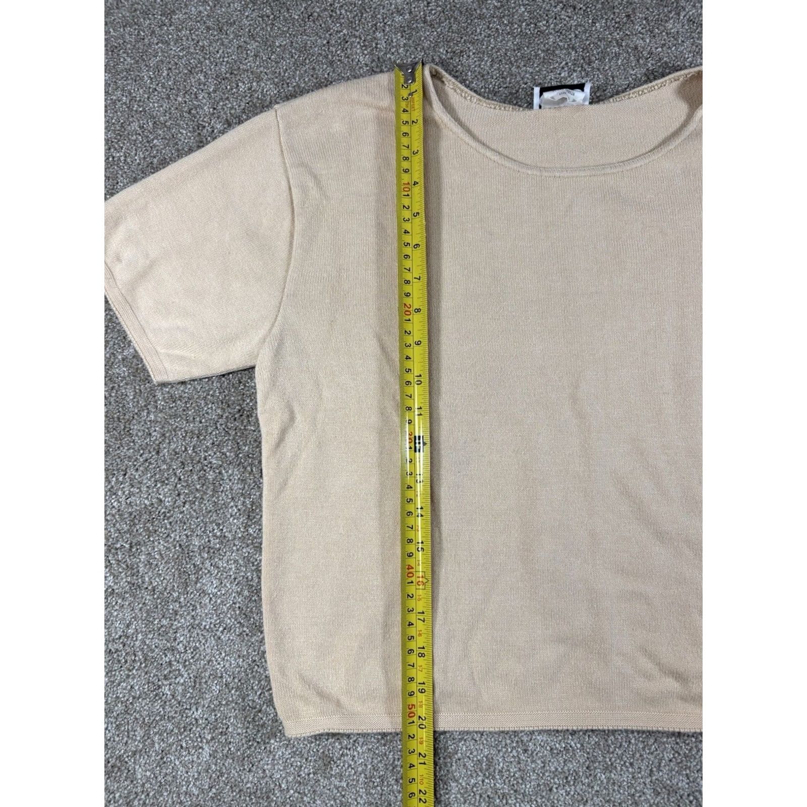Vintage Vintage Clio Top Cotton Blend Yellow Short Sleeve Pocket Shirt • Large USA Made Size L / US 10 / IT 46 - 6 Thumbnail