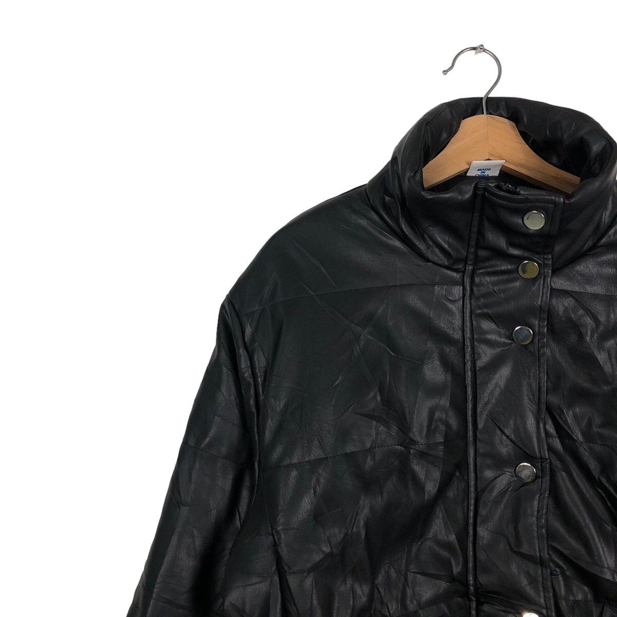Japanese Brand 🔥Rare Cropped Streetwear Style Soft Polyester Jacket Black Size US L / EU 52-54 / 3 - 6 Thumbnail
