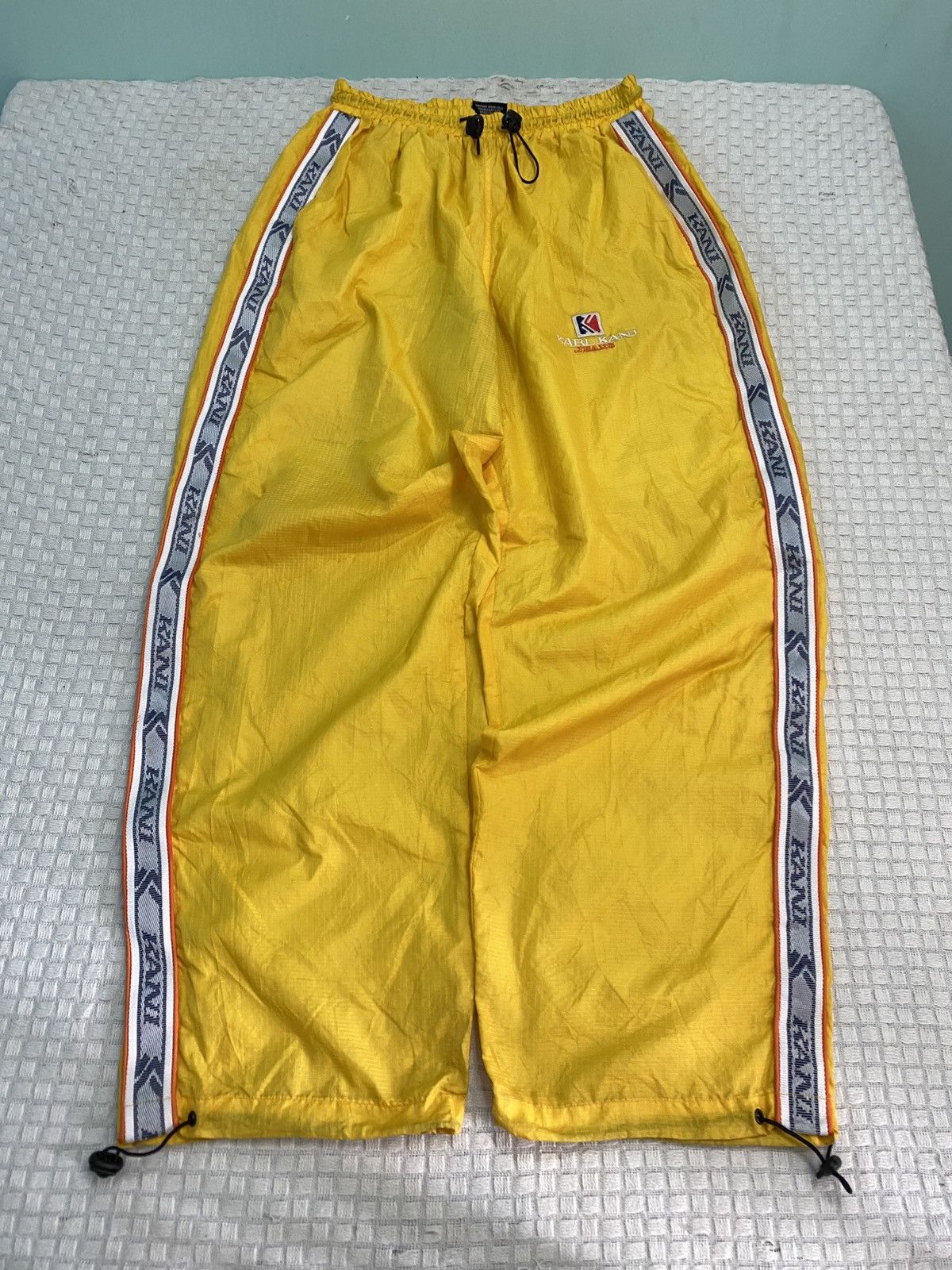 Karl Kani 💥 VINTAGE KARL KANI BAGGY WIDE LEG SWOOSH TRACK PANTS Y2K Size US 42 / EU 58 - 1 Thumbnail