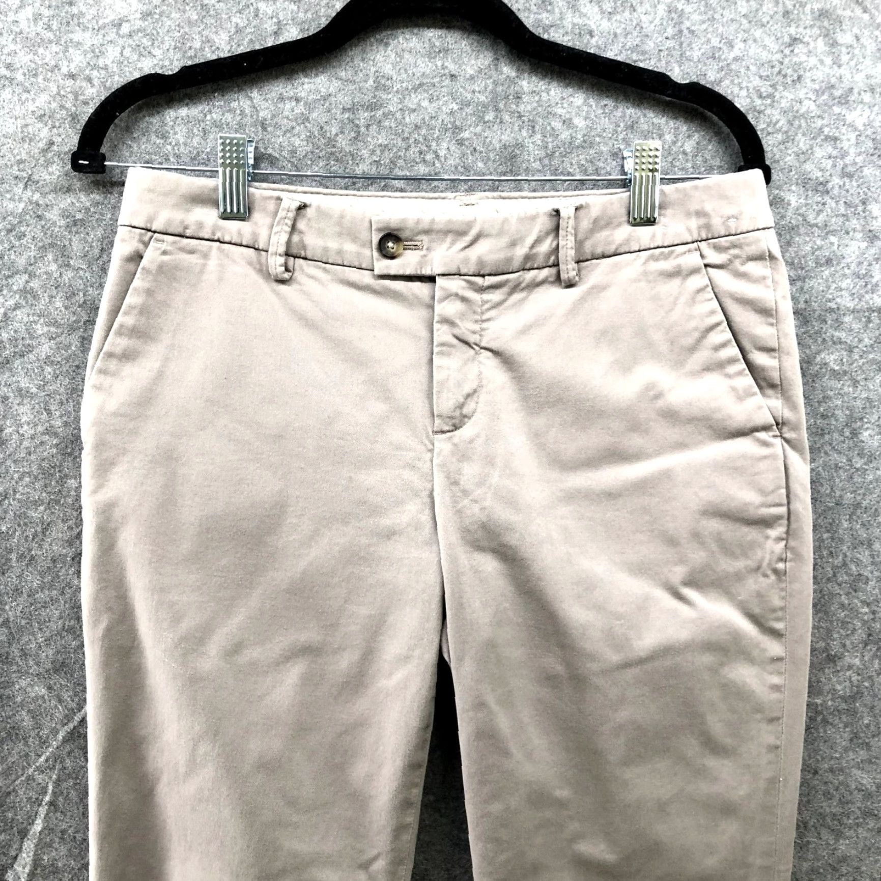 Uniqlo VINTAGE Uniqlo Women's Chino Pants Slim Fit Ankle Crop Stretch Cotton Blend Size 4 Beige Size 27" / US 4 / IT 40 - 3 Thumbnail