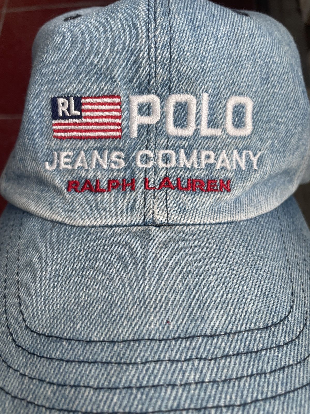 Polo Ralph Lauren Vintage Polo Ralph Lauren Jeans Flag USA Caps Size ONE SIZE - 2 Thumbnail