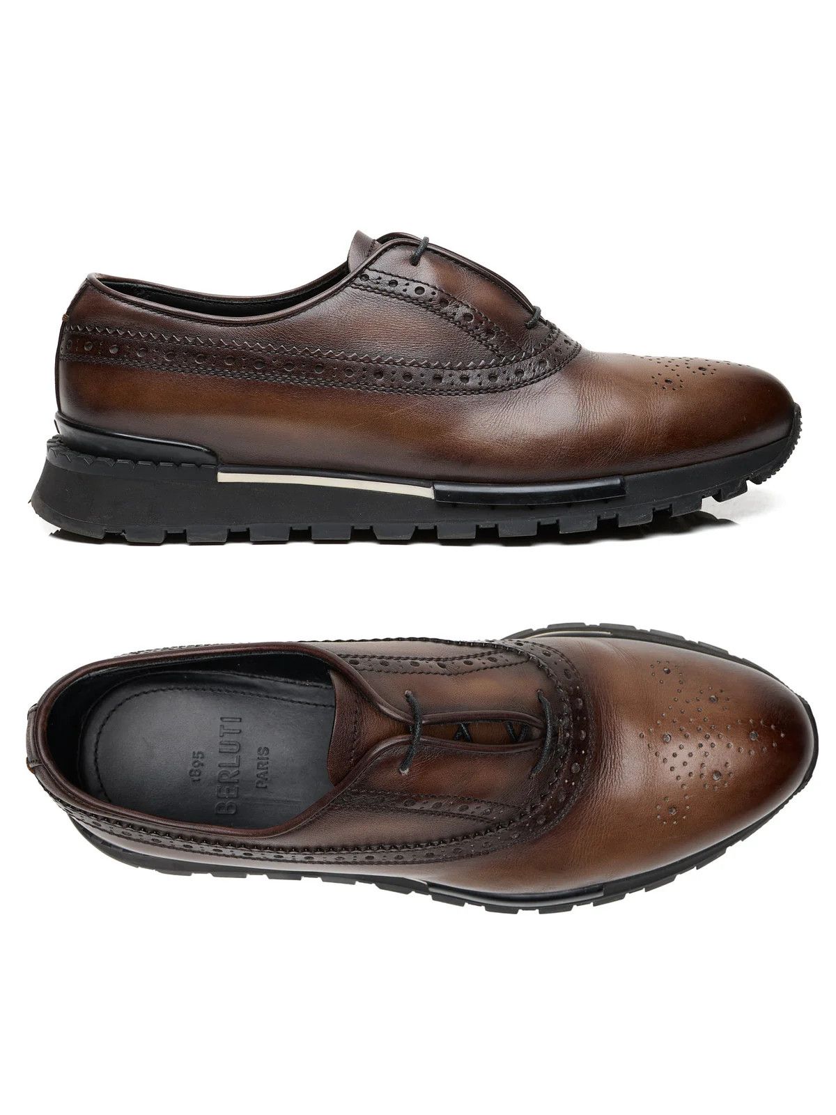 Berluti BERLUTI Oxford Brogues Cacao Venezia Leather Shoes Size US 7.5 / EU 40-41 - 1 Thumbnail
