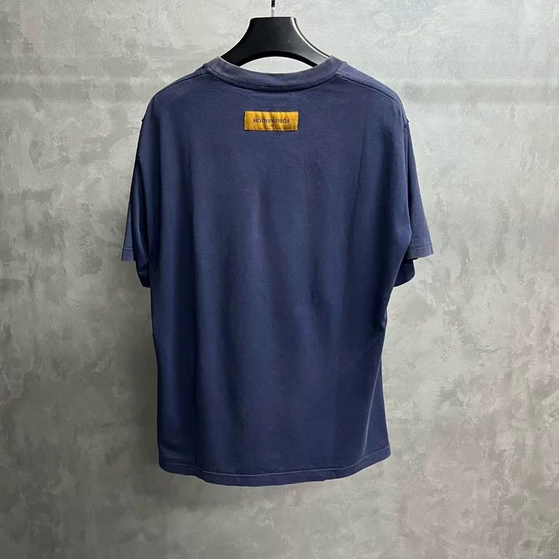 Louis Vuitton Louis Vuitton Blue Stitch Printed Embroidered Short Sleeve Size US XL / EU 56 / 4 - 5 Thumbnail