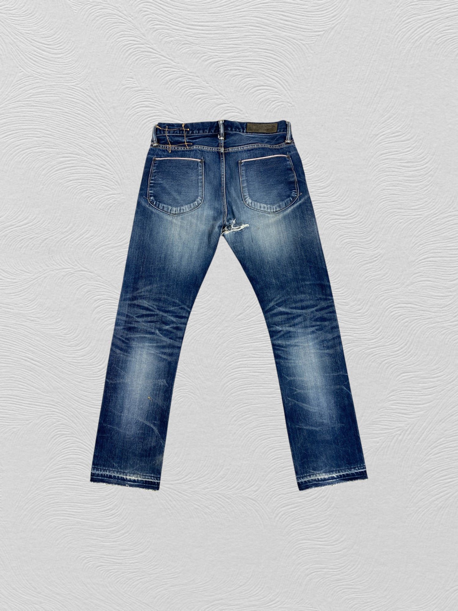 Japanese Brand Redline SELVEDGE Vintage Kuro 31x28.5 Denim- JN3671 Size US 31 - 2 Thumbnail