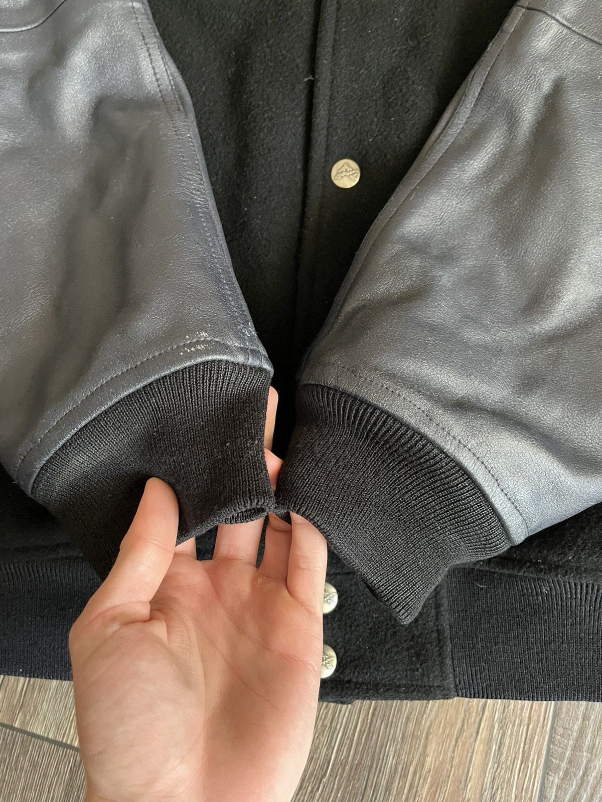 Avirex × Leather Avirex Wool/Leather Varsity Reversible Bomber Jacket Size US XL / EU 56 / 4 - 8 Thumbnail
