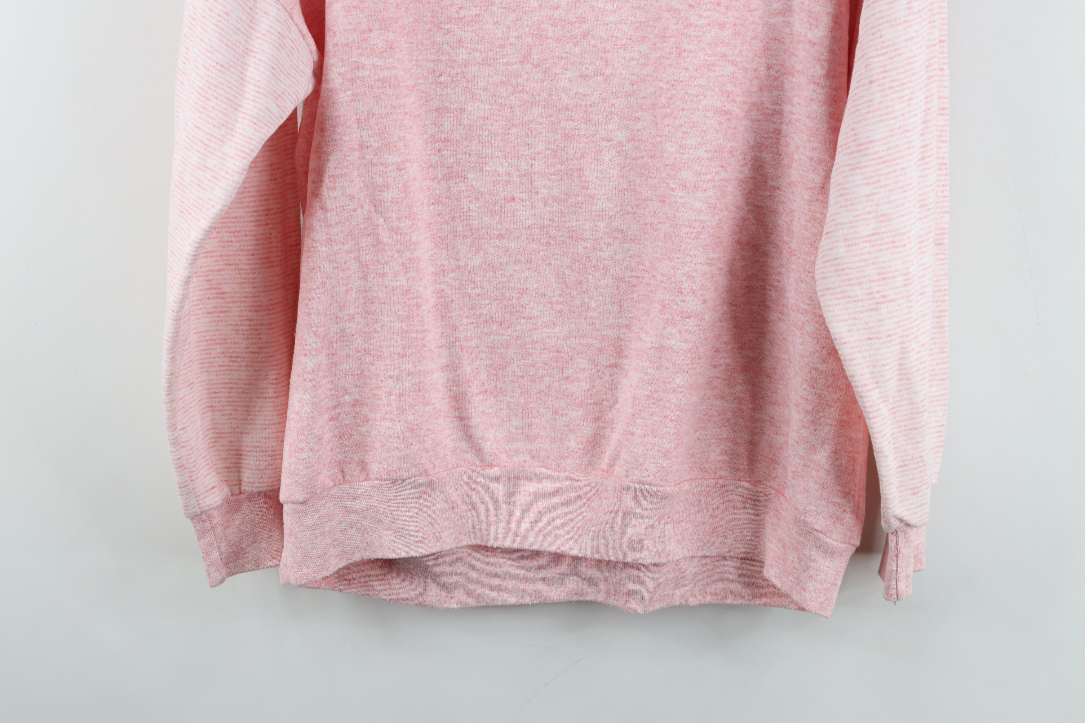Vintage Vintage 90s Streetwear Lace Flower Heart Sweatshirt Pink Size L / US 10 / IT 46 - 10 Thumbnail