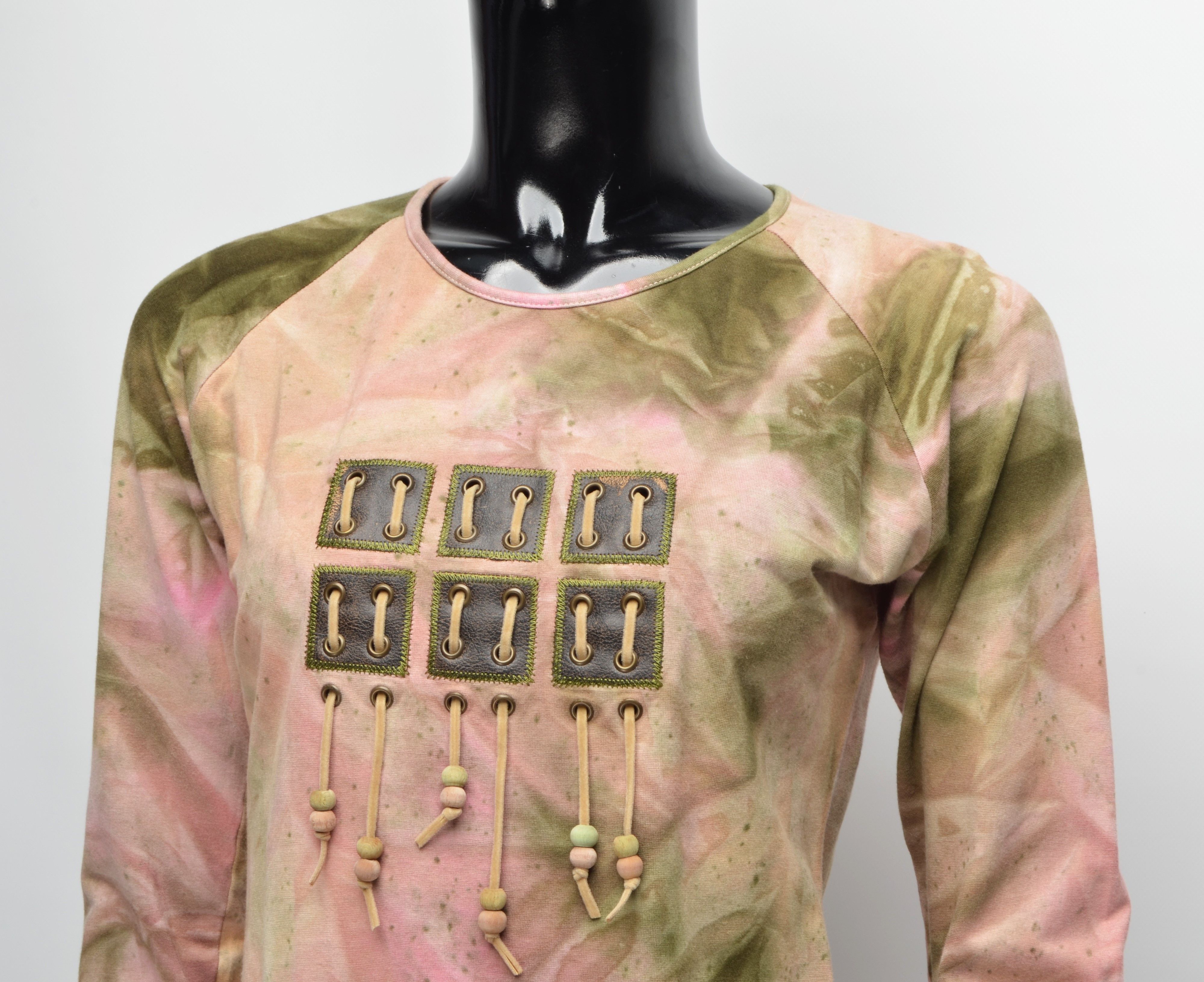 Vintage Vintage X-Mail Y2K Tie Dye Decorated Top Size M / US 6-8 / IT 42-44 - 2 Thumbnail