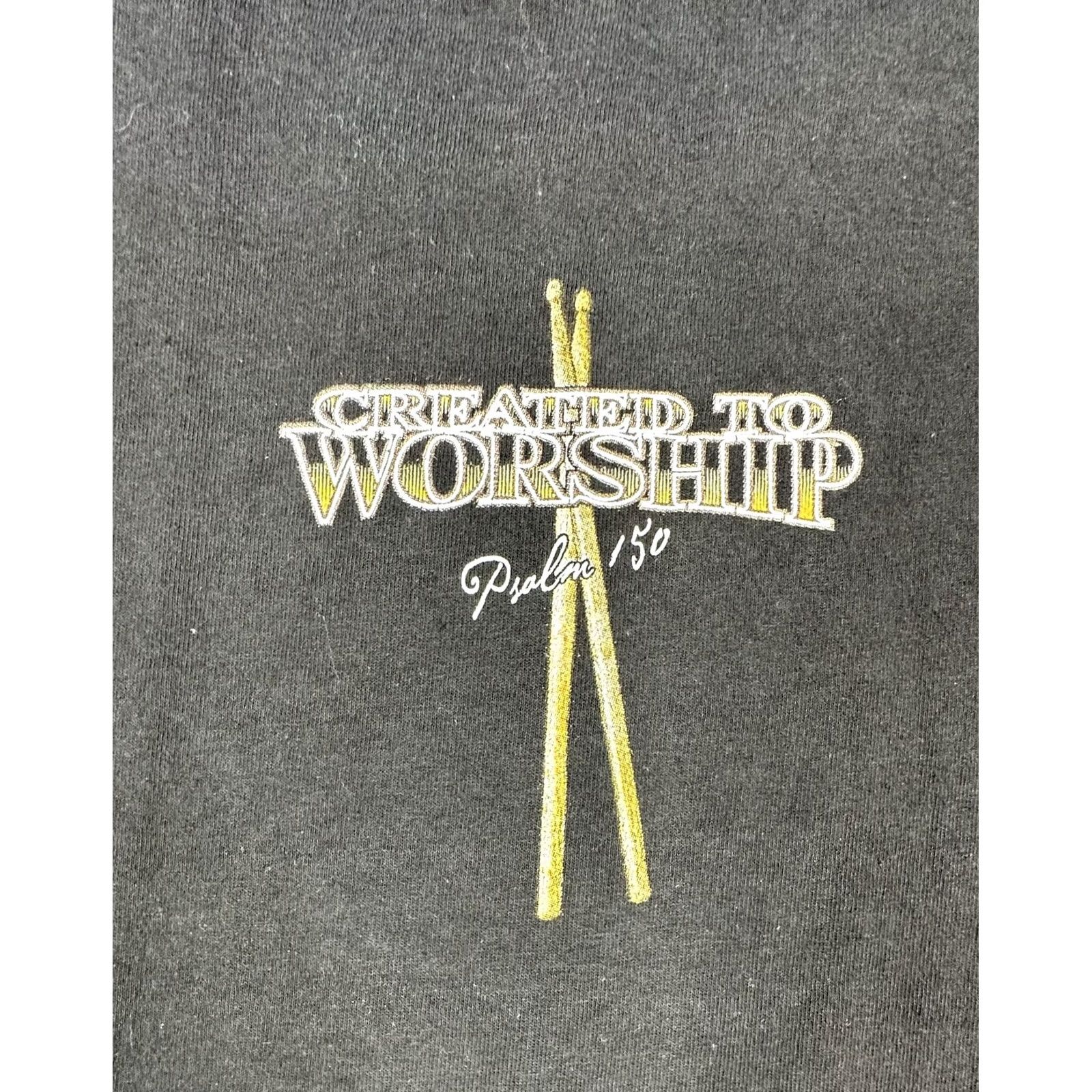 Delta VINTAGE Delta T-Shirt Unisex Adults Short Sleeve Black Psalm 150 Jesus Graphic Worship L Size Size US L / EU 52-54 / 3 - 6 Thumbnail