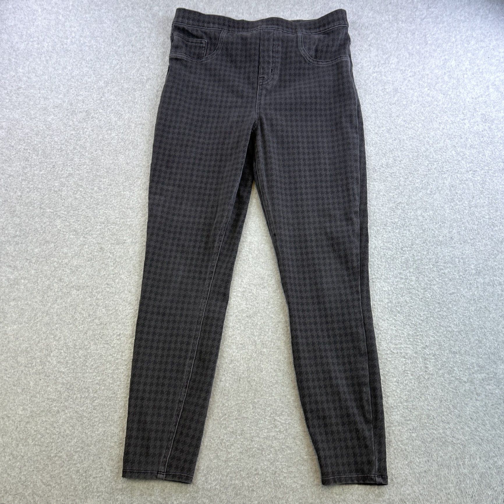 Spanx Spanx Jeggings Womens Large Gray Houndstooth Stretch Waist Skinny Casual Size 36" / US 14 / IT 50 - 2 Thumbnail