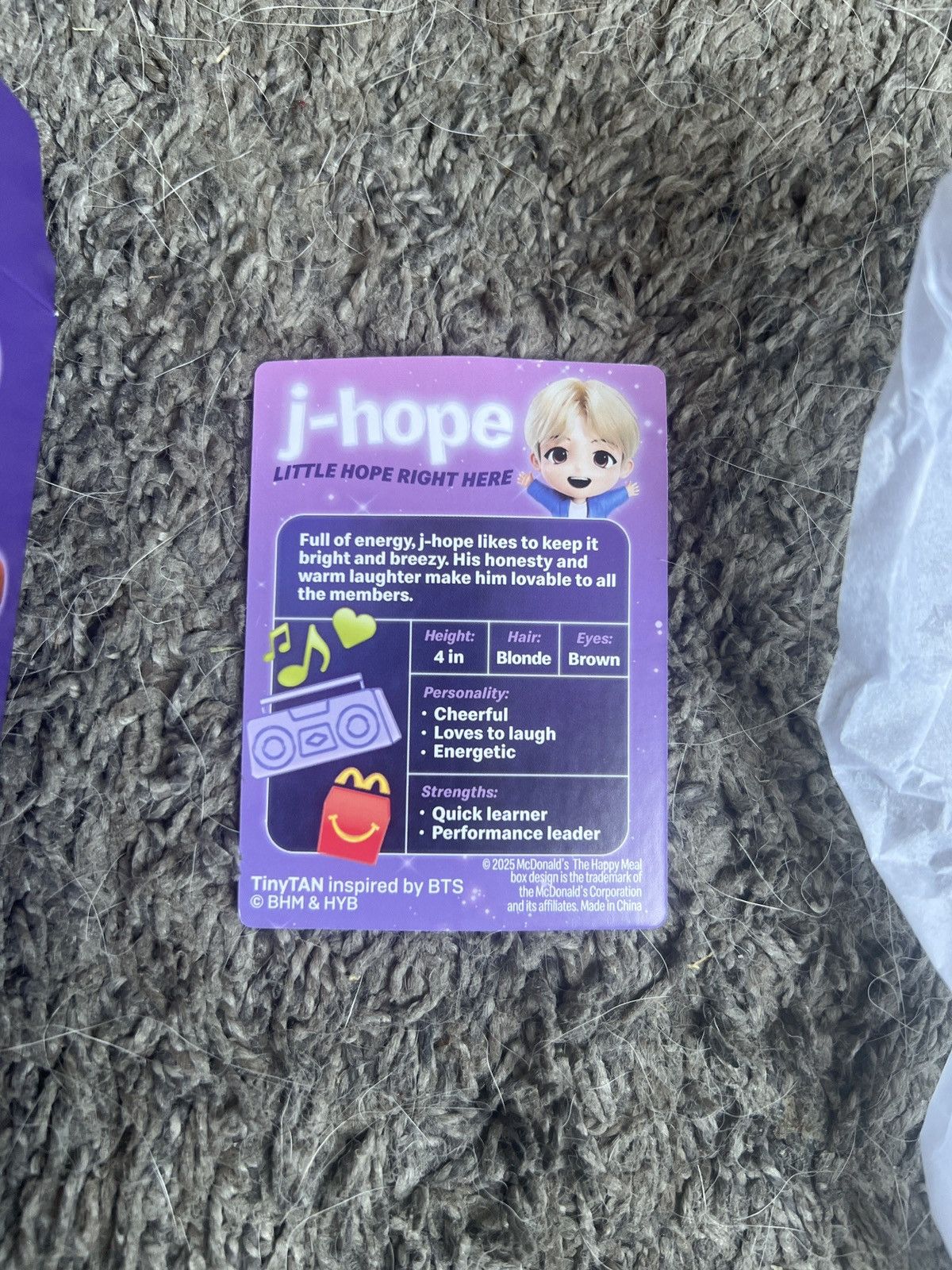 Hypebeast 2025 McDonald’s TinyTAN J-Hope Figure Size ONE SIZE - 6 Thumbnail