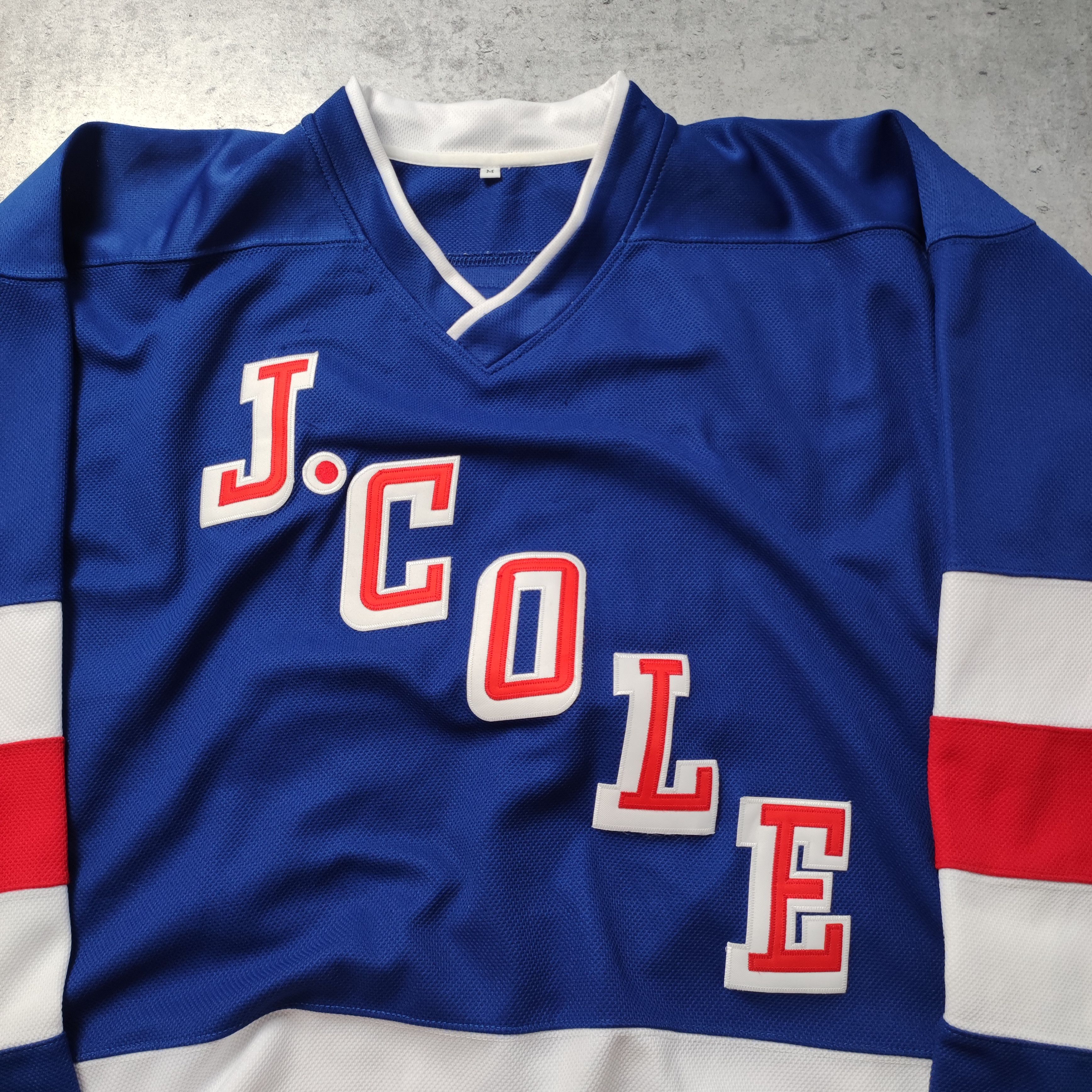 J. Cole × NHL × Rap Tees RARE J Cole 2014 Dreamville Forest Hills 14 Hockey Jersey Size US M / EU 48-50 / 2 - 5 Thumbnail