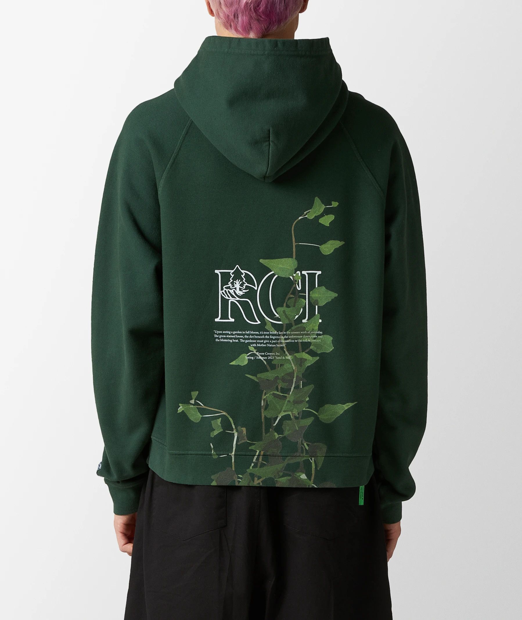 Reese Cooper Retail $400 SS23 Vine Print Hooded Sweatshirt Deadstock Size US XL / EU 56 / 4 - 1 Thumbnail