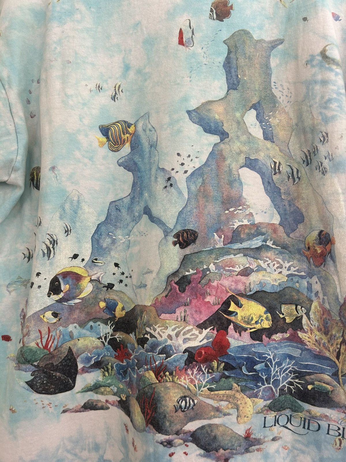 Liquid Blue Liquid Blue Coral Reef Full Art Front & Back Graphic T-shirt Size US XL / EU 56 / 4 - 9 Thumbnail