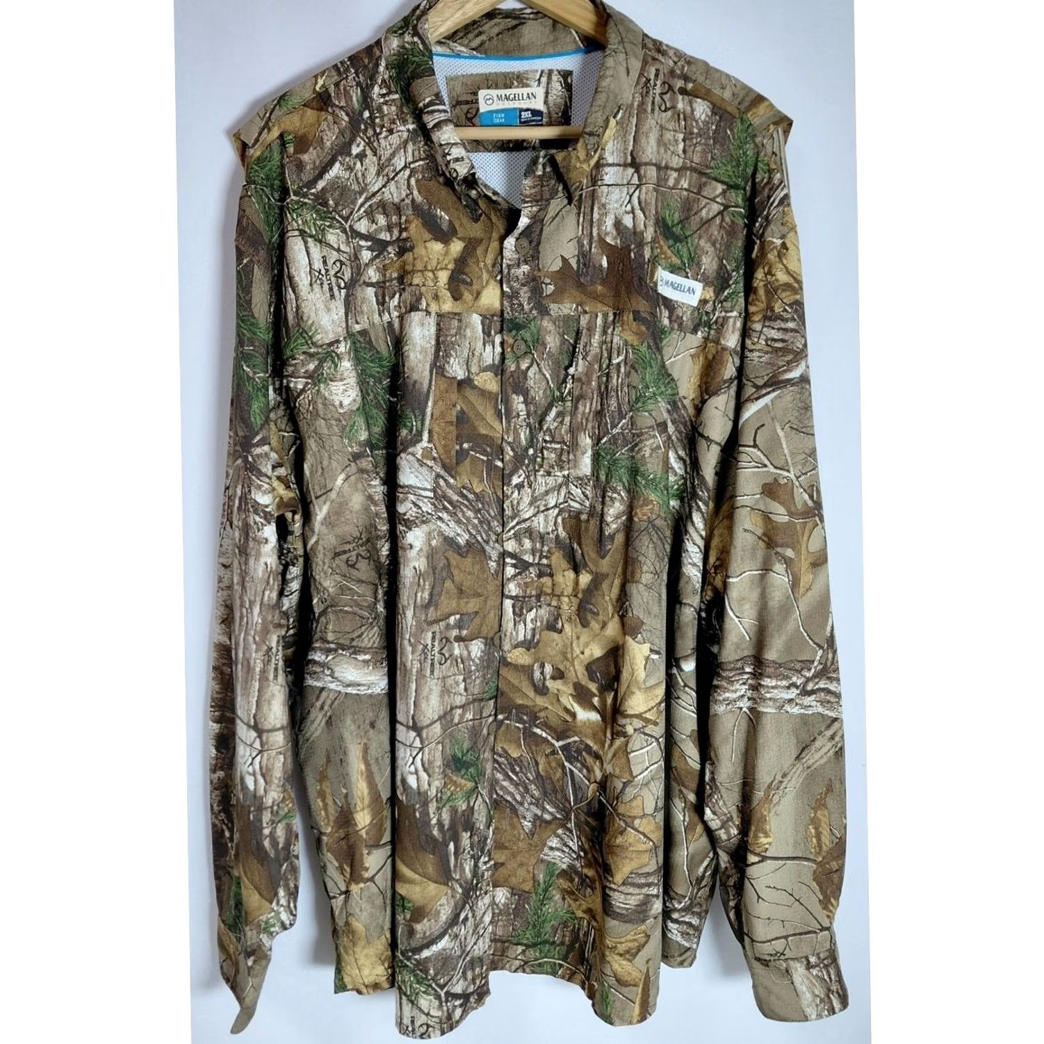 Vintage MAGELLAN OUTDOORS Camouflage Long Sleeve Shirt Men 2XL Polyester Camouflage Pattern Lightweight Breathable Casual Outdoor Shirt Size US XXL / EU 58 / 5 - 2 Thumbnail