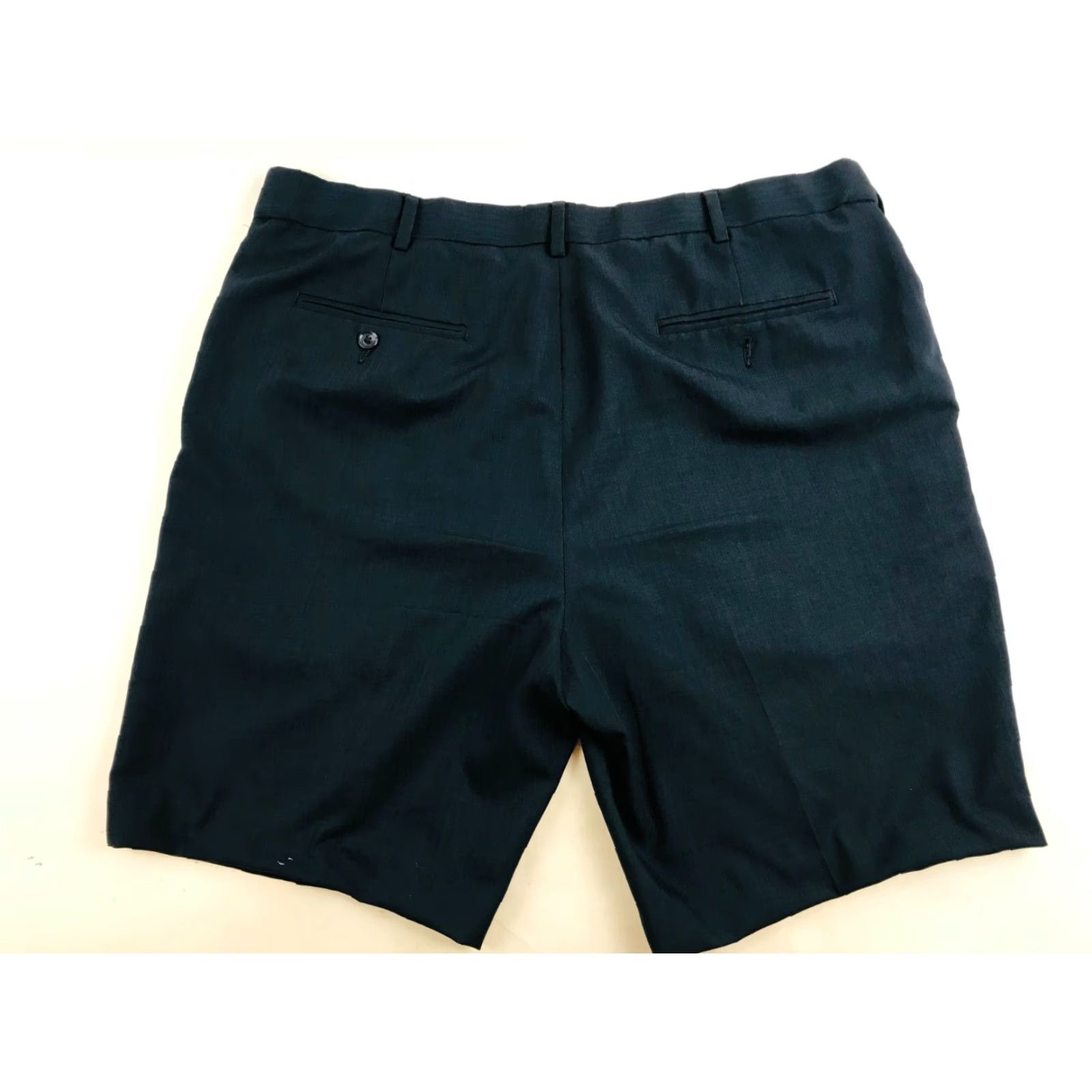 Savane Savane Chino Shorts Men's Size 40x30 Navy Blue Flat Front Classic Fit Cuffed Color: Navy Blue Size US 40 / EU 56 - 2 Thumbnail