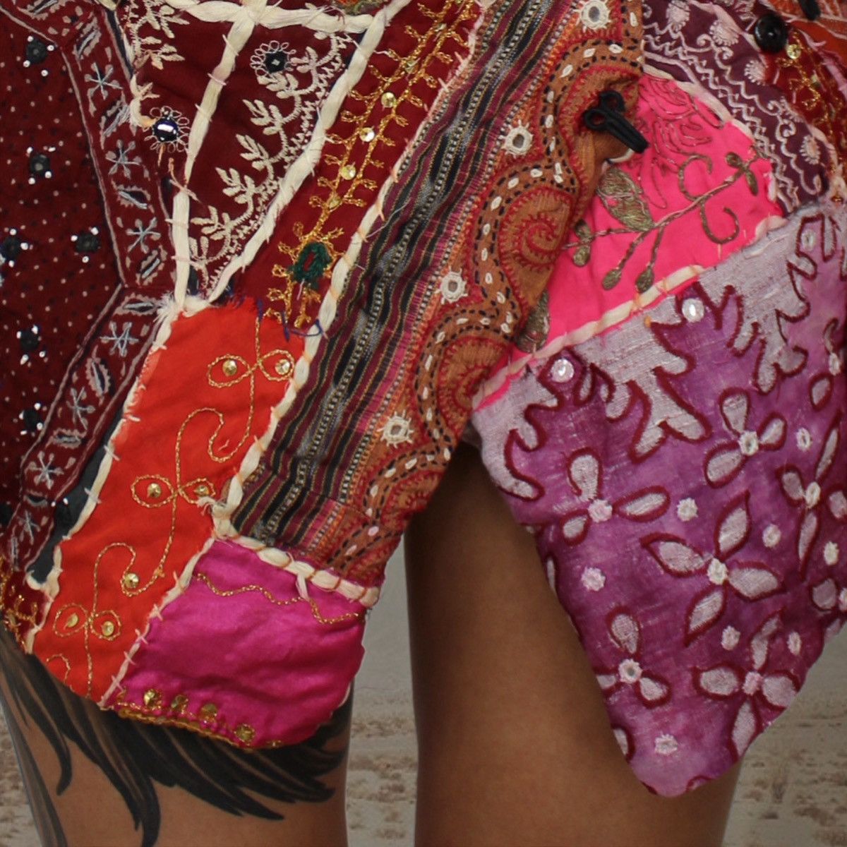 Other 🪷KANTHA QUILT MINISKIRT🪷 Size 28" / US 6 / IT 42 - 4 Thumbnail