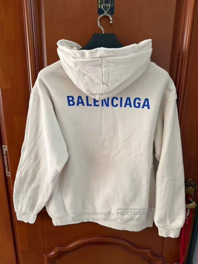 Balenciaga Balenciaga Beige Hooded Sweatshirt Size US S / EU 44-46 / 1 - 2 Thumbnail