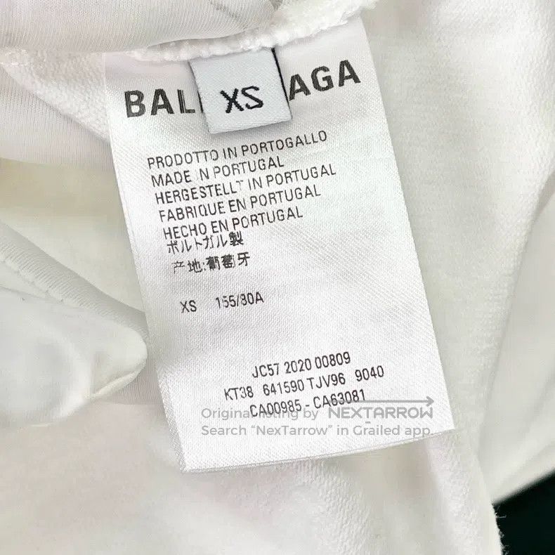 Balenciaga Balenciaga White Collar Letter Short Sleeve Size US XS / EU 42 / 0 - 8 Thumbnail