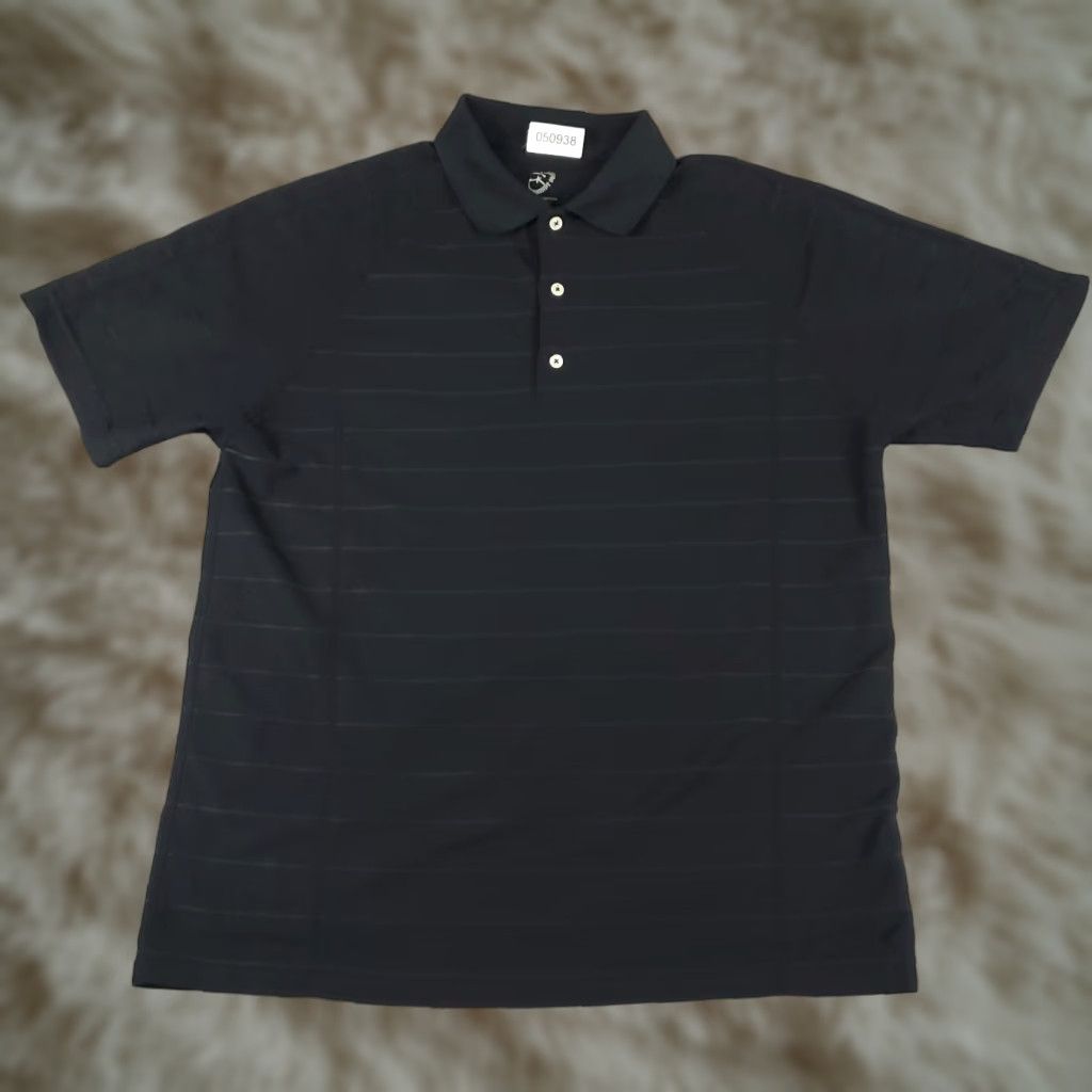 Vintage Zero Restriction Polo Shirt Mens Size Medium Black Striped Casual Short Sleeve Polo Mens Regular Black Stripe Series Size US M / EU 48-50 / 2 - 1 Thumbnail