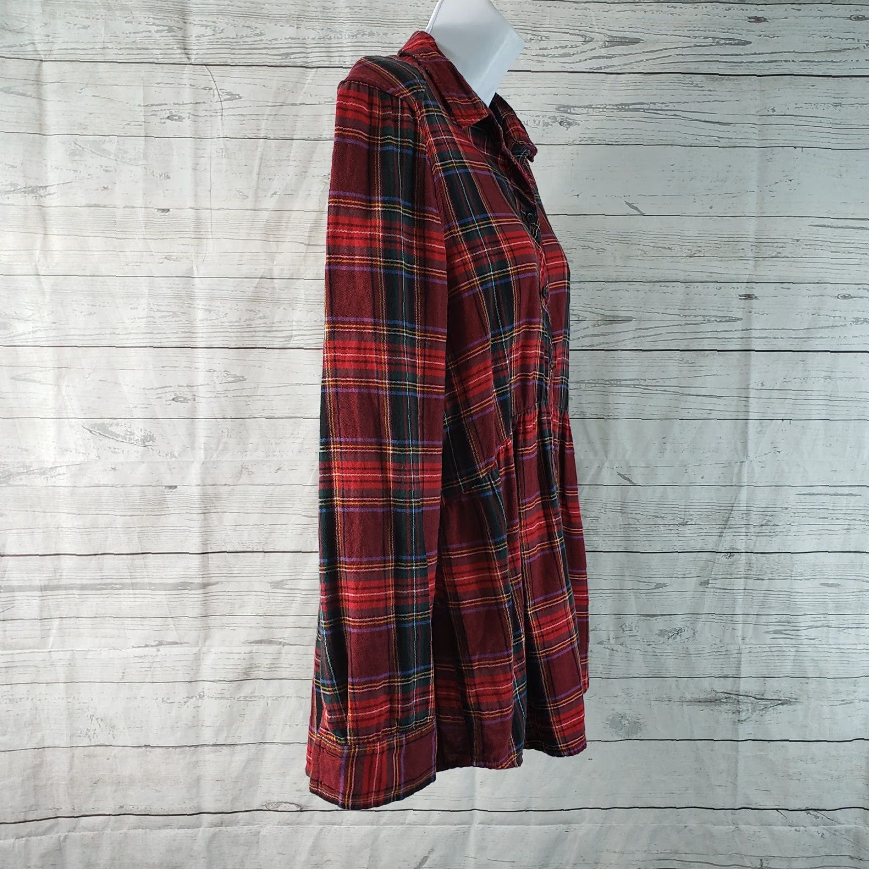 Vintage Beach Lunch Lounge Button-Front Shirt Womens Small Red Plaid Cotton Shirt Size S / US 4 / IT 40 - 3 Thumbnail