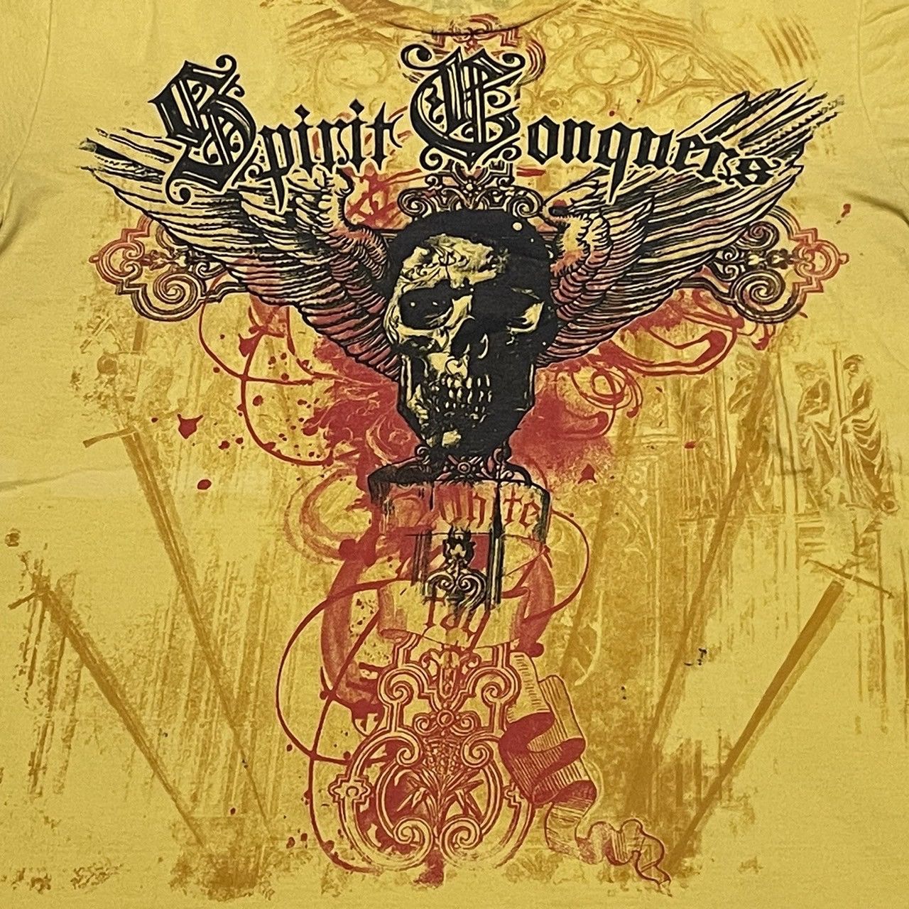 Affliction × Ed Hardy × Tapout Rare Wings Cross Tee Y2K Affliction Style Size US XXL / EU 58 / 5 - 2 Thumbnail