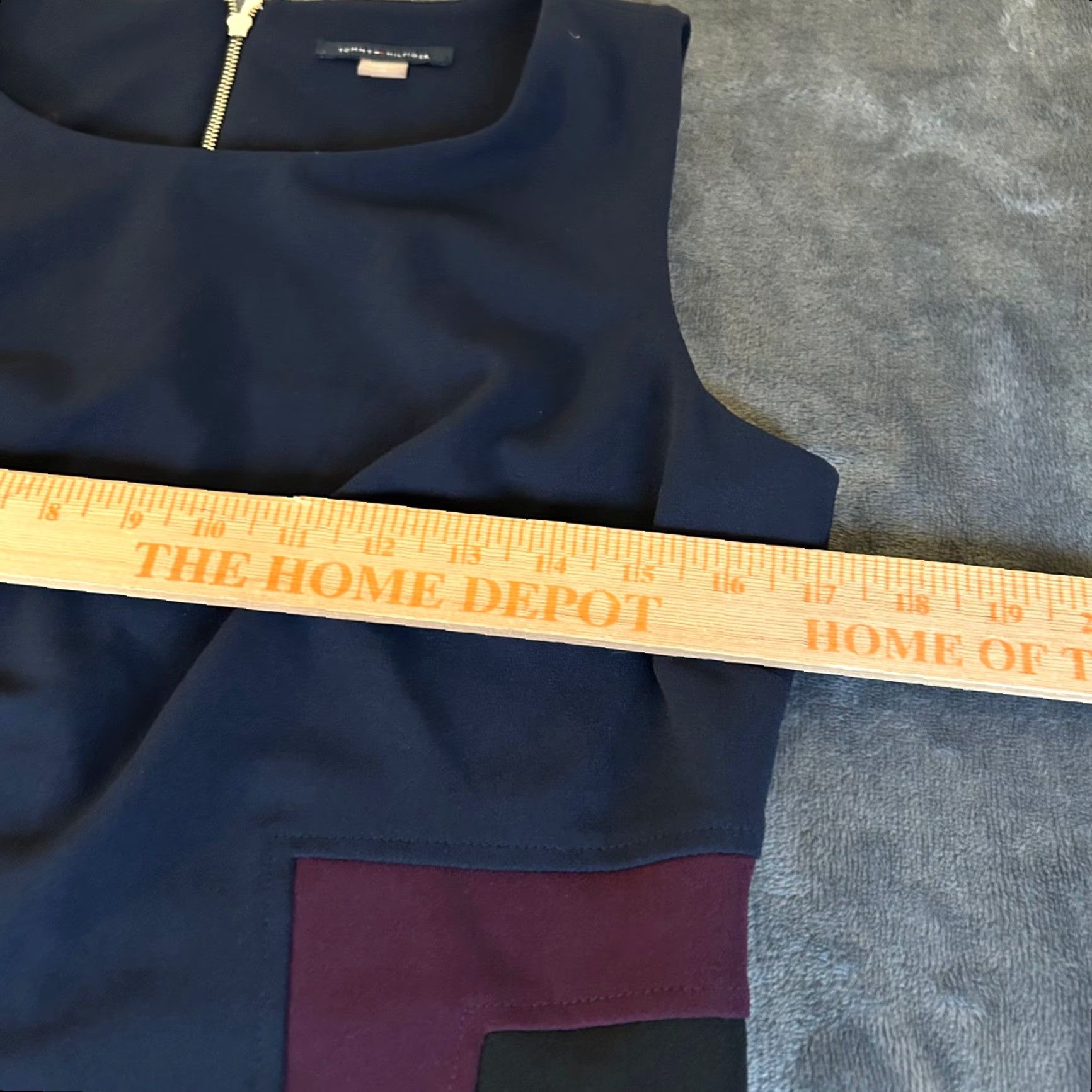 Tommy Hilfiger Tommy Hilfiger Dress Navy Burgundy Colorblock Sleeveless Sheath Womens size 10 Size L / US 10 / IT 46 - 5 Thumbnail