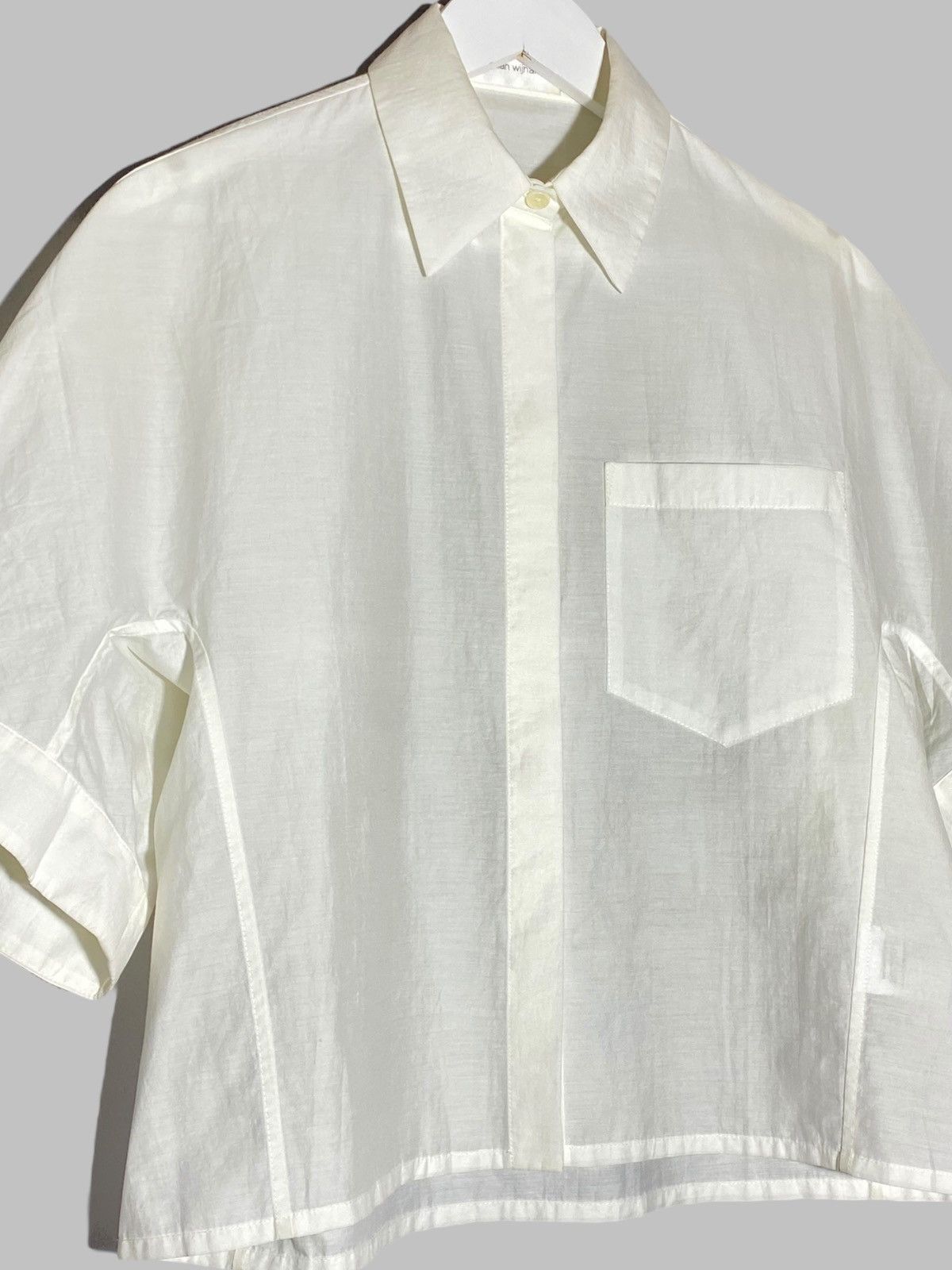 Christian Wijnants RRP 500$ Christian Wijnants Lightweight Boxy Cropped Shirt Size XS / US 0-2 / IT 36-38 - 2 Thumbnail