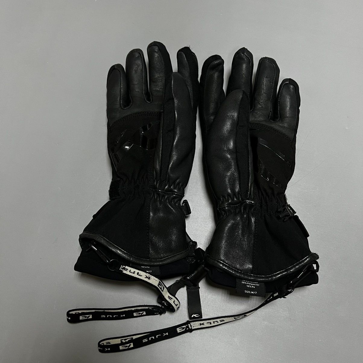 KJUS KJUS Ski Snowboard Gloves PrimaLoft Leather Black Size ONE SIZE - 8 Thumbnail