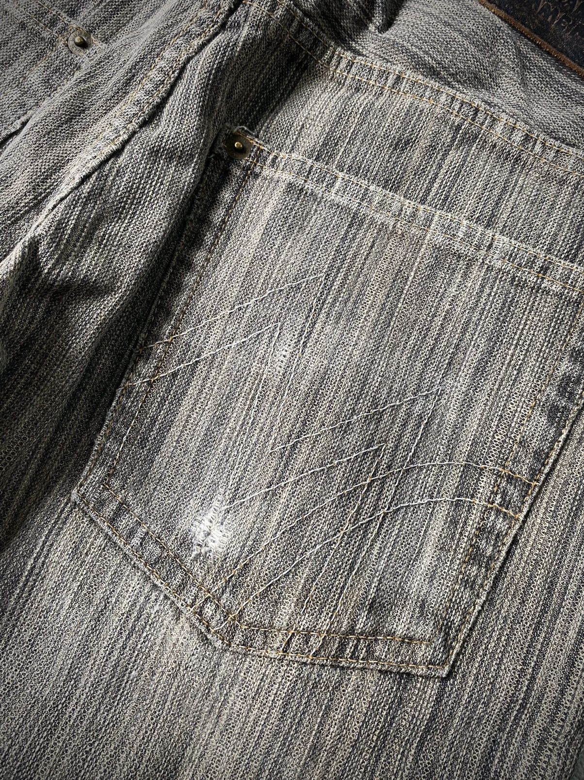 If Six Was Nine texture rusty flare denim pants by morgan homme Size US 31 - 11 Thumbnail