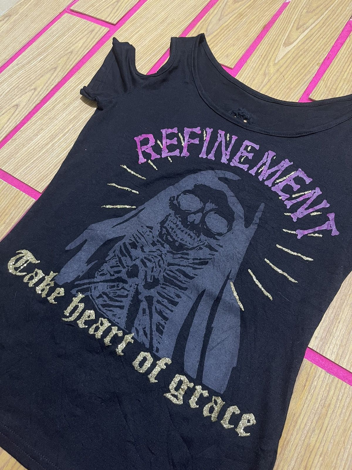 If Six Was Nine Y2K TANK TOP REFINEMENT picture skull style Size M / US 6-8 / IT 42-44 - 3 Thumbnail