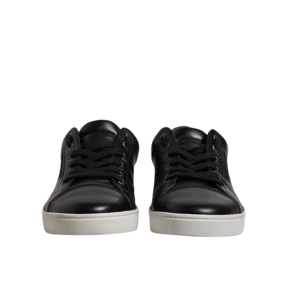 Dolce & Gabbana Dolce & Gabbana Black London Nappa Leather Men Sneakers Shoe Size US 7 / EU 40 - 2 Thumbnail