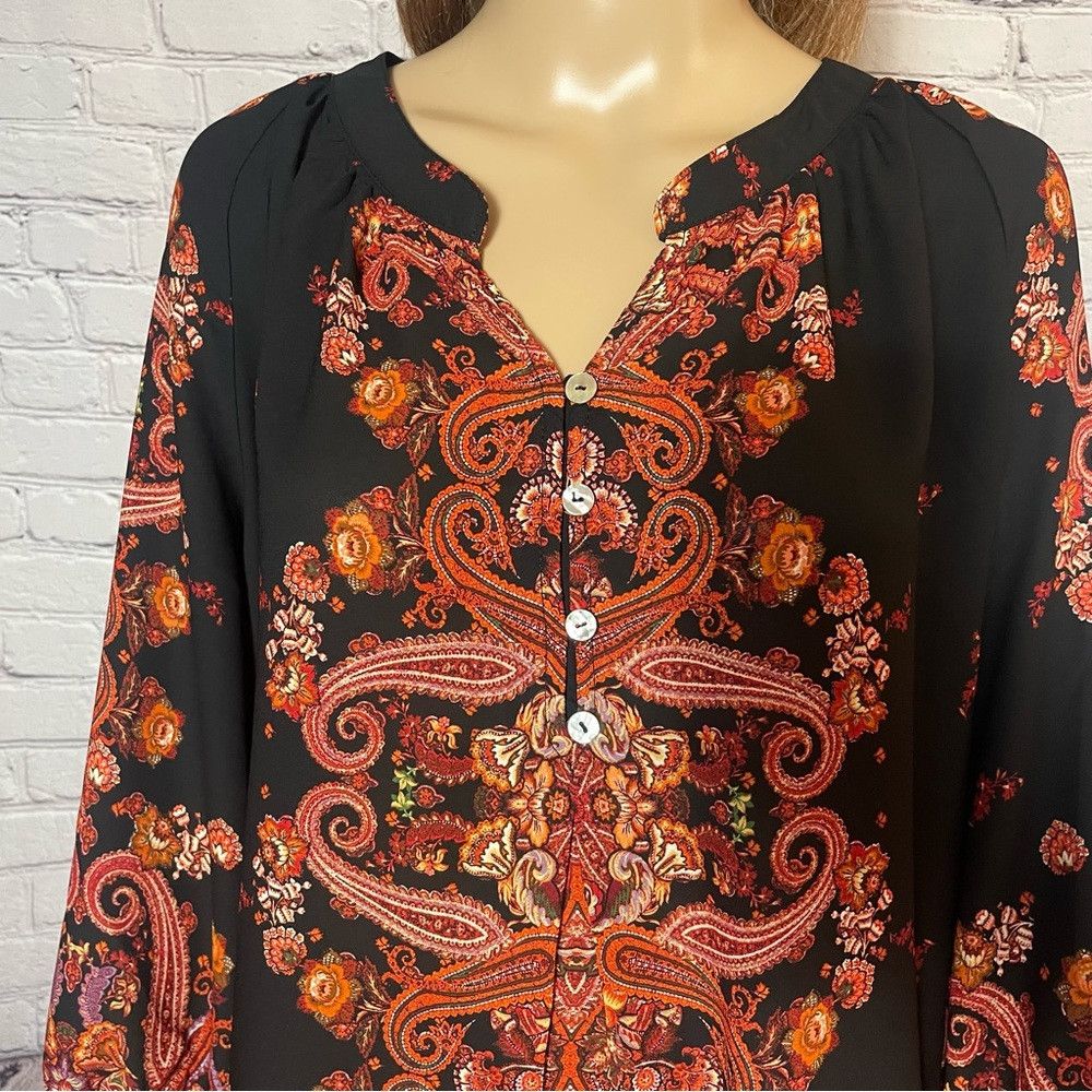 Other NWT New Figueroa & Flower Paisley Placement Print 3/4 Sleev Size 3XL / US 20-22 - 5 Thumbnail