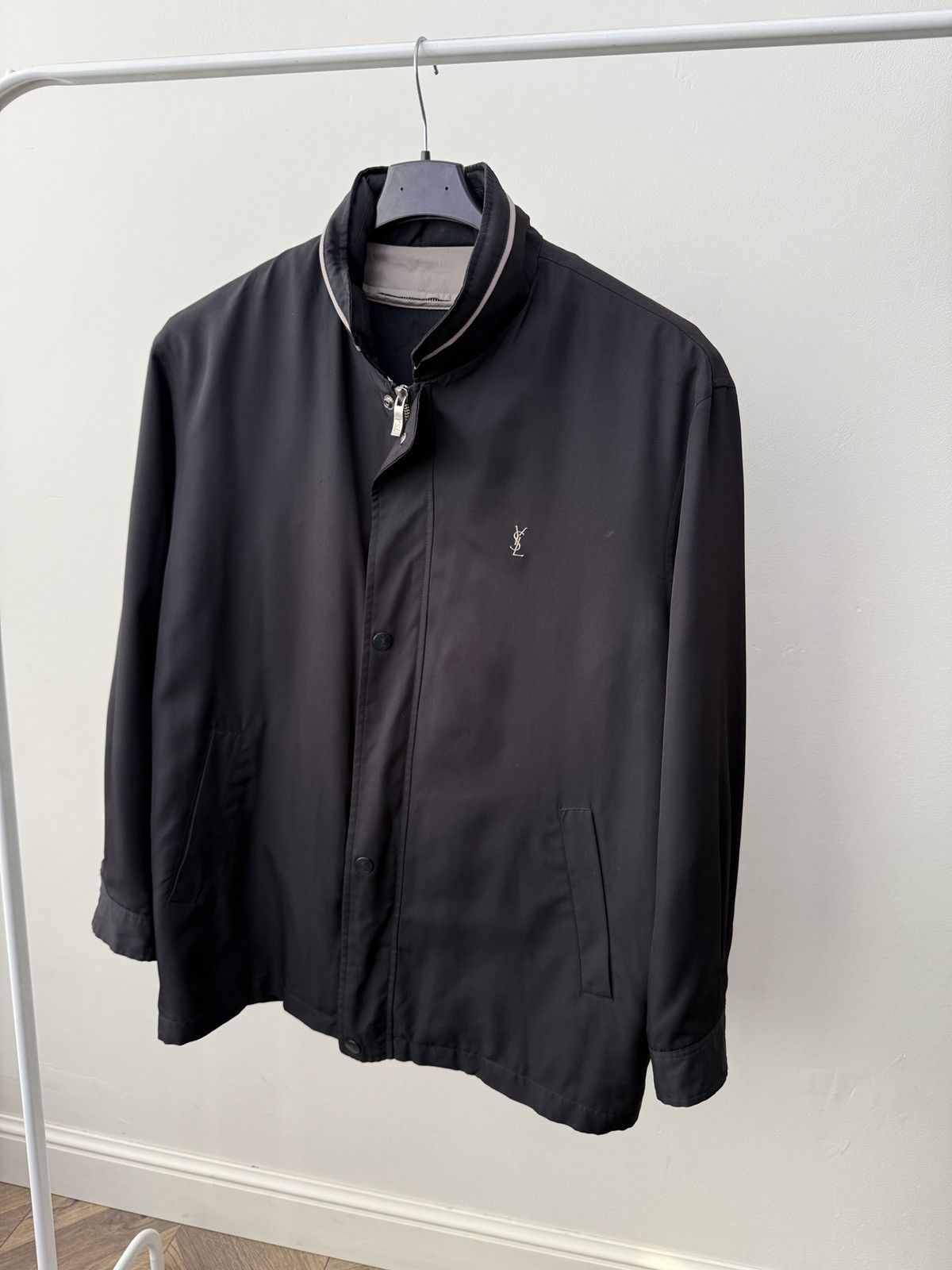 Yves Saint Laurent Vintage Yves Saint Laurent YSL Black Jacket Fleece Lined Zip Size US L / EU 52-54 / 3 - 4 Thumbnail