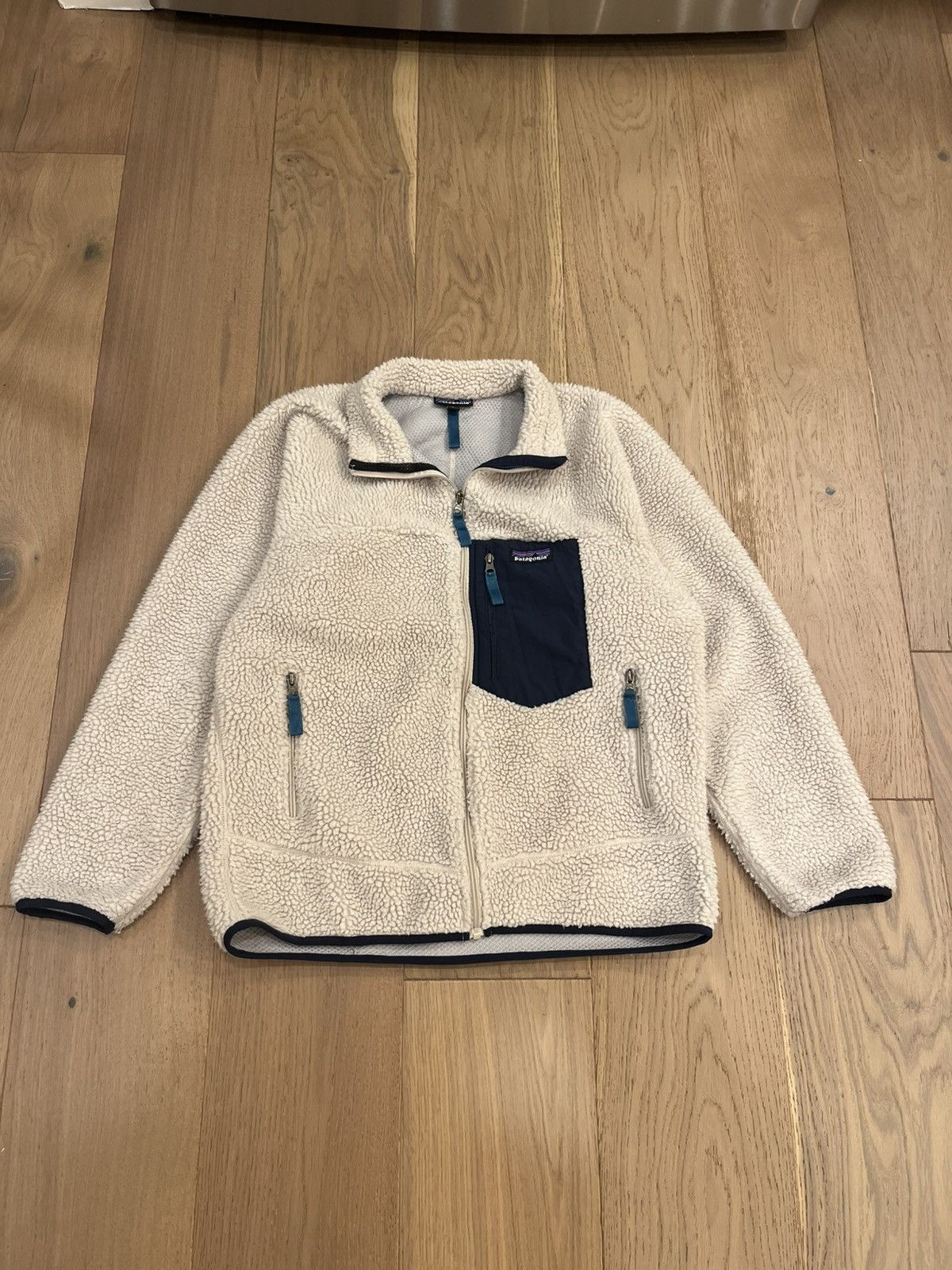 Patagonia × Vintage Patagonia vintage deep pile fleece crème Size L / US 10 / IT 46 - 1 Thumbnail
