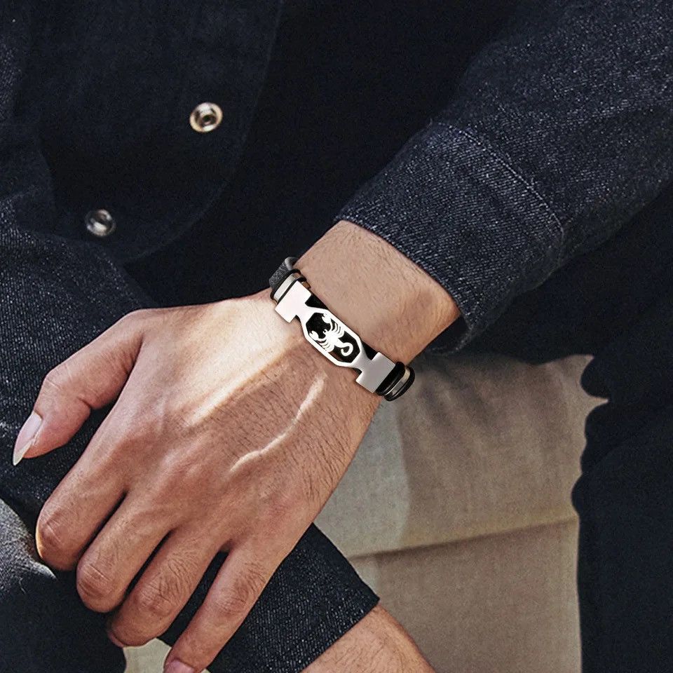 Jewelry × Vintage Scorpio Genuine Leather Bracelets Size ONE SIZE - 3 Thumbnail