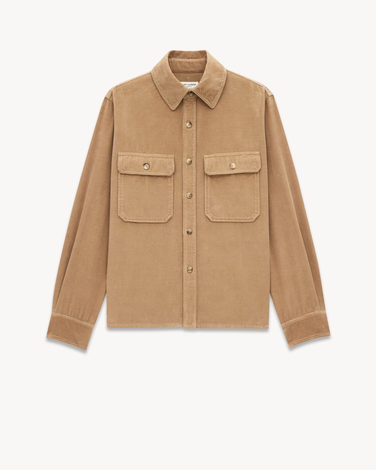 Saint Laurent Paris overshirt in corduroy brown Size US S / EU 44-46 / 1 - 1 Preview