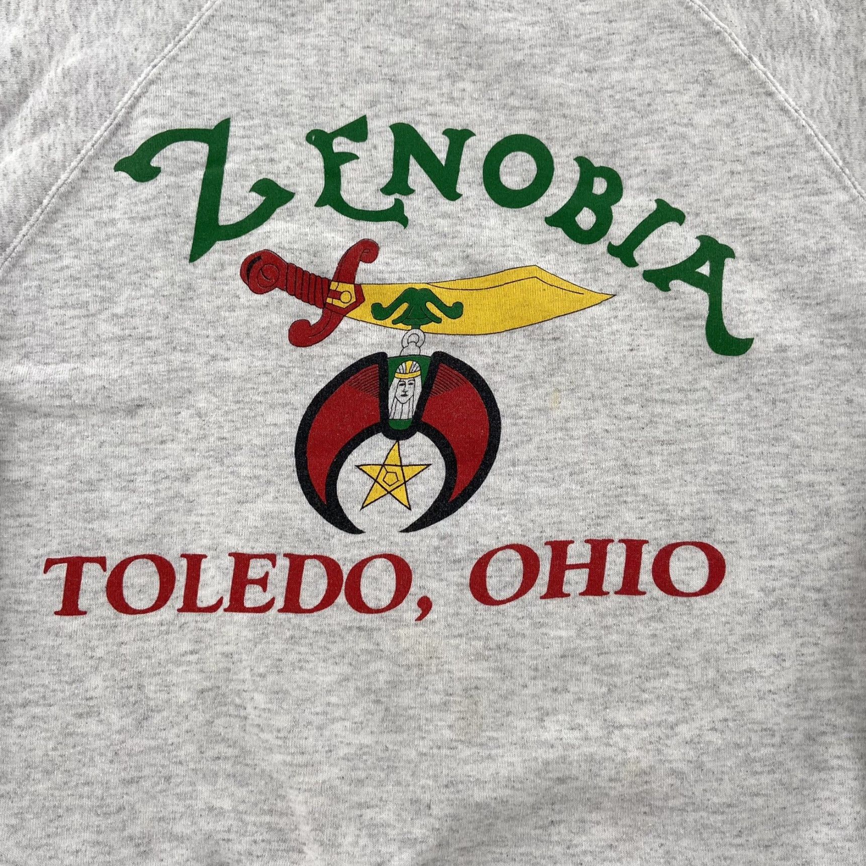 Vintage VINTAGE Santee Zenobia Shrine Logo Pullover Sweater Adult Large Gray Toledo Ohio Mens Size US L / EU 52-54 / 3 - 3 Thumbnail